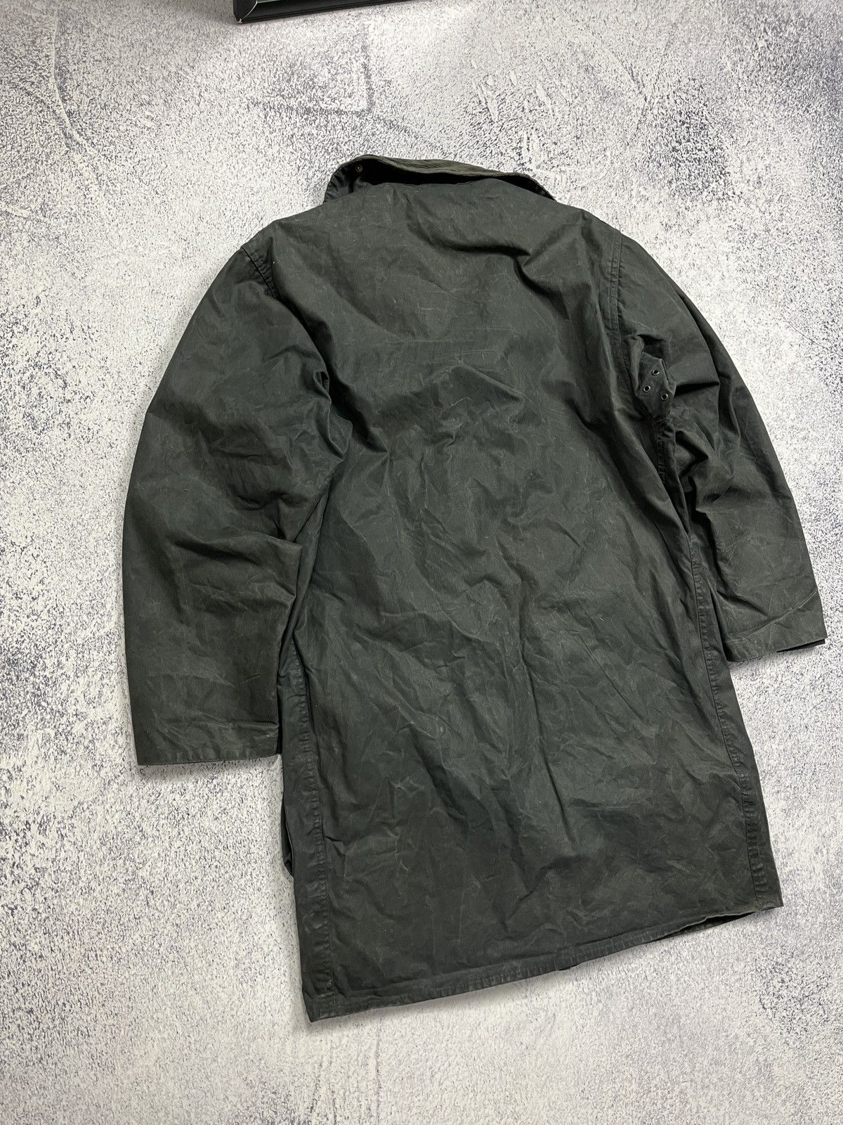 Barbour × Vintage Vintage Barbour A205 Border Waxed Coat Jacket C36/91cm Size US S / EU 44-46 / 1 - 18 Thumbnail