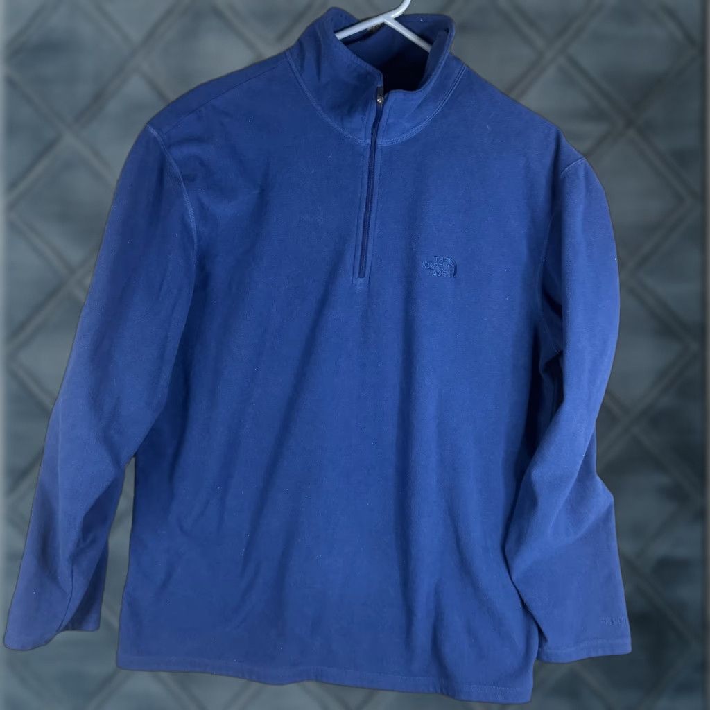 The North Face The North Face Pullover Mens L Blue TKA 100 Fleece 1/4 Zip Hiking Size US L / EU 52-54 / 3 - 1 Thumbnail