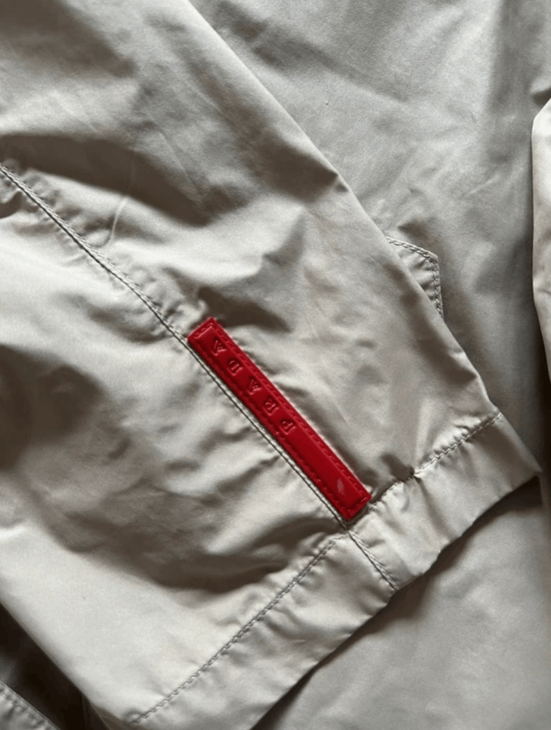 Prada Prada Jacket Trench Nylon Coat Beige Vintage Red Tab Size US L / EU 52-54 / 3 - 5 Thumbnail