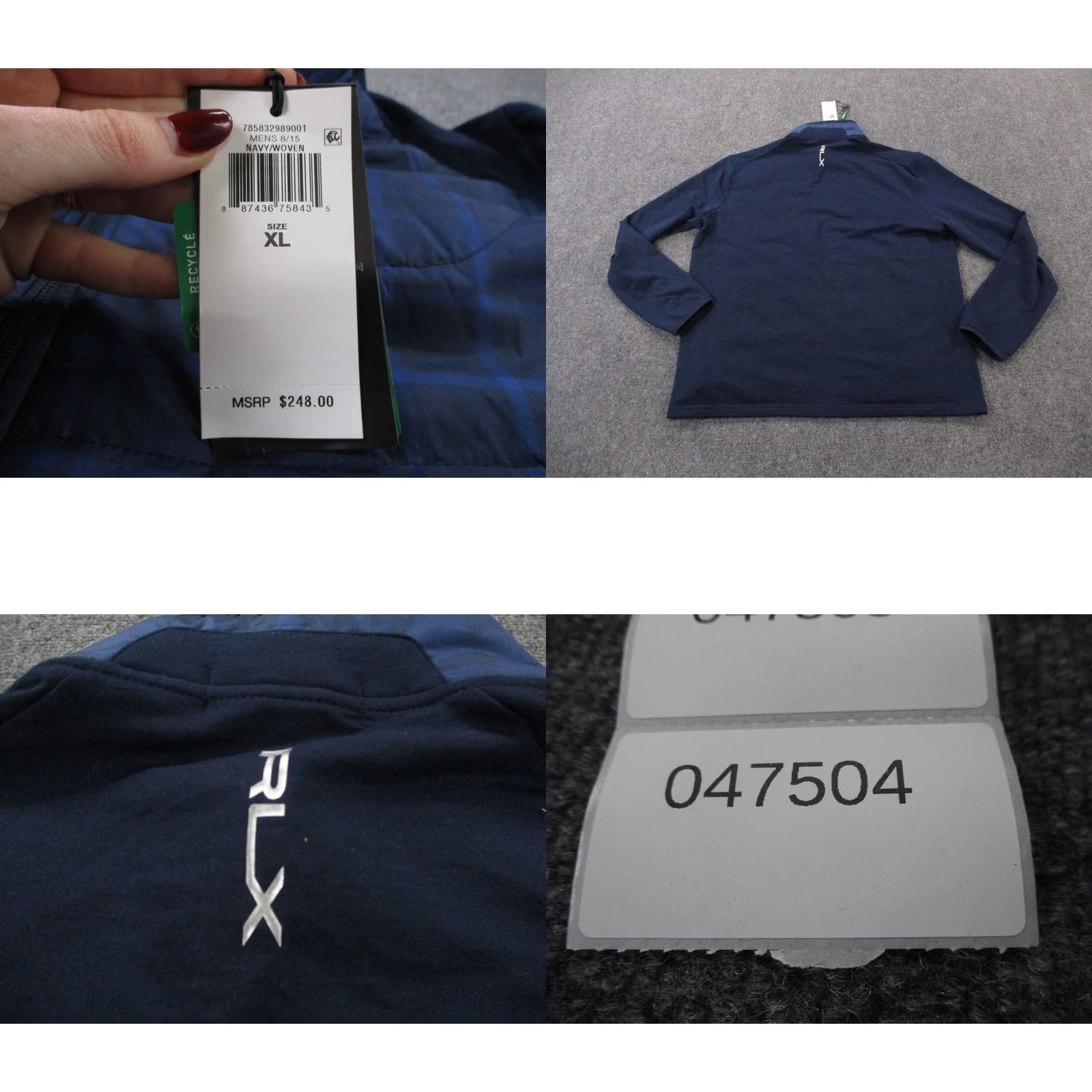 Ralph Lauren Ralph Lauren RLX Jacket Mens XL Windbreaker Insulated Lightweight NEW Blue Polyester Zip Pockets Logo Lined Size US XL / EU 56 / 4 - 9 Thumbnail