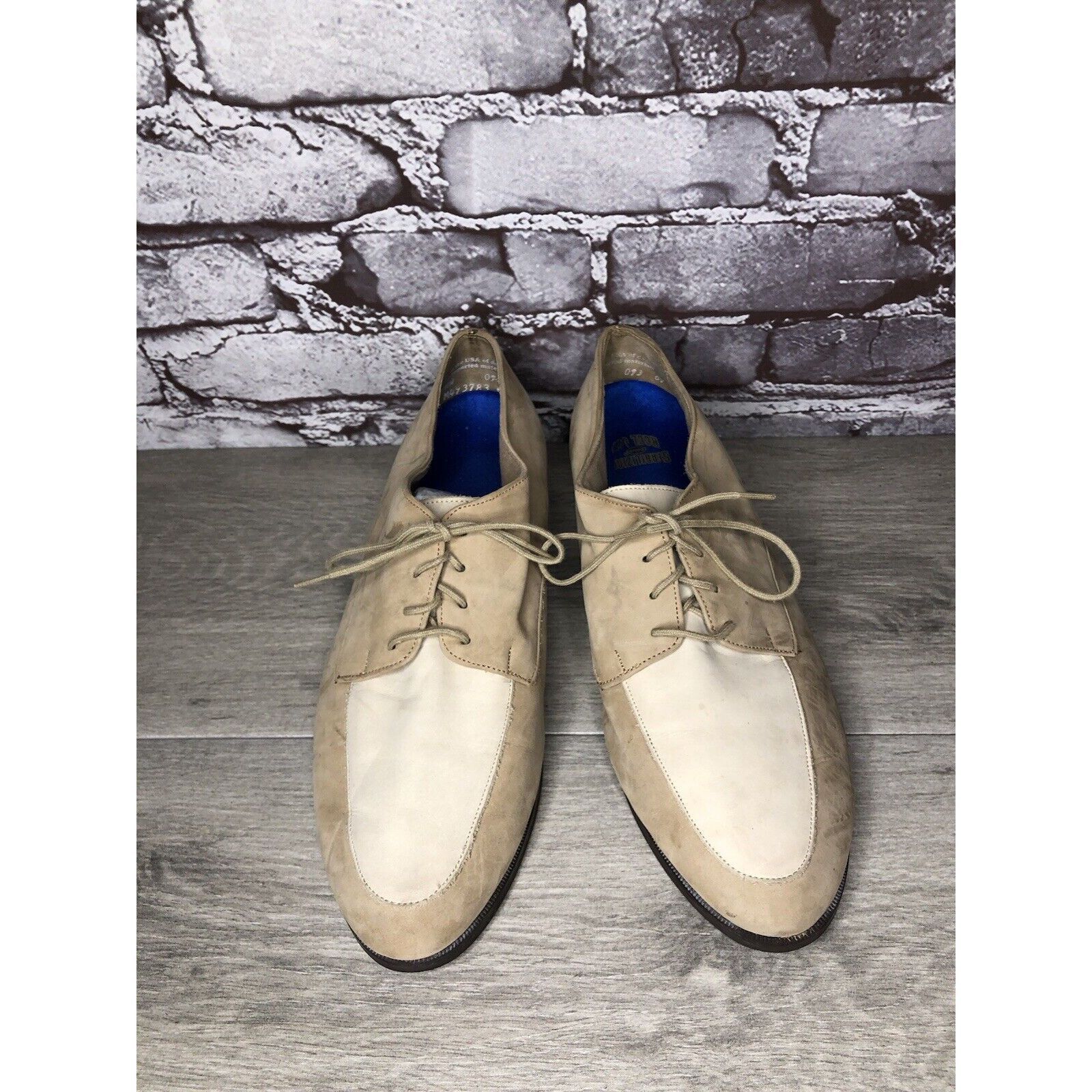 Other MUNRO AMERICAN Beige Nubuck Ivory Suede Oxfords Lace Shoes W Size US 10 / IT 40 - 2 Thumbnail