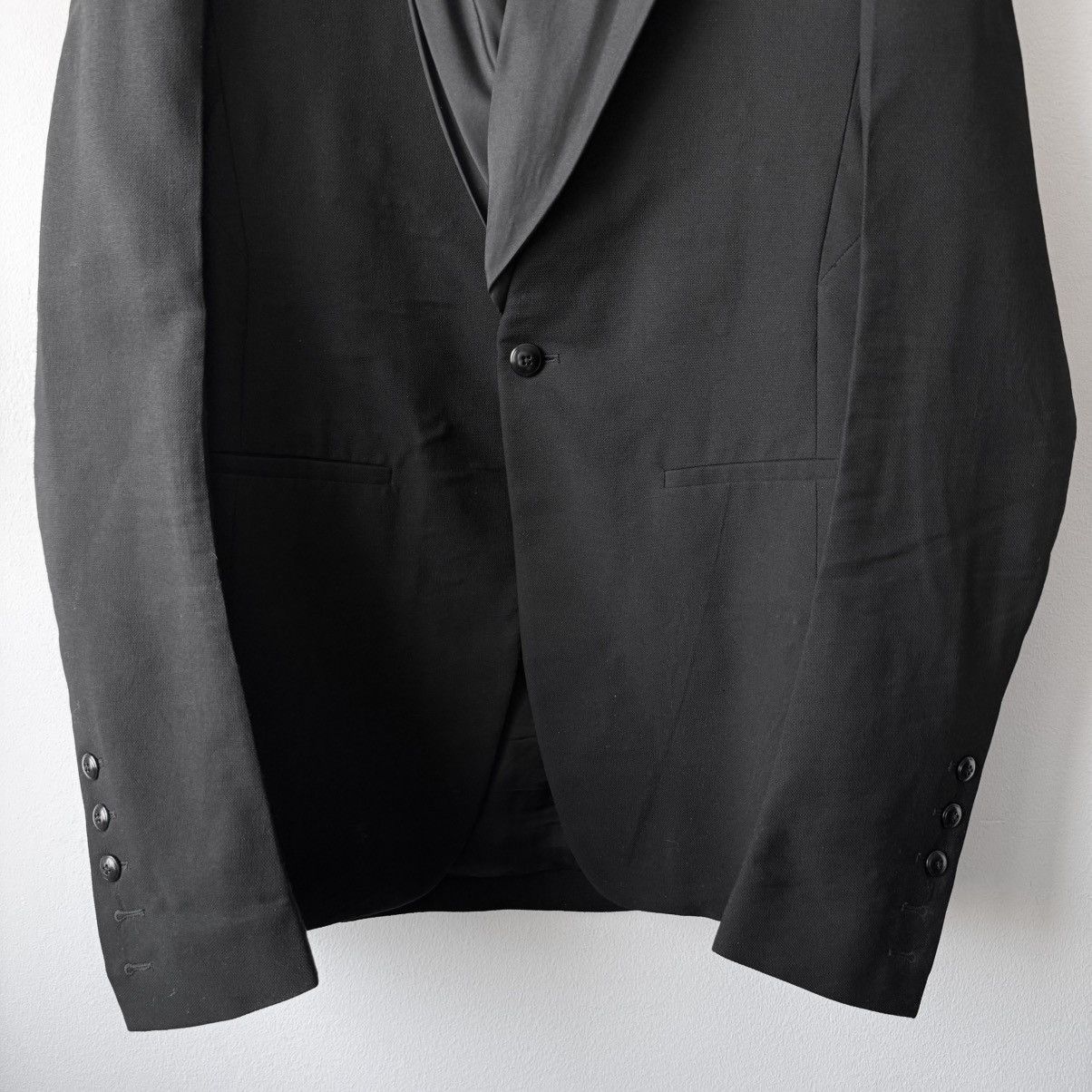 Rick Owens Rick Owens SS2015 Black Wool Silk Shawl Collar Blazer Jacket Size US M / EU 48-50 / 2 - 3 Thumbnail