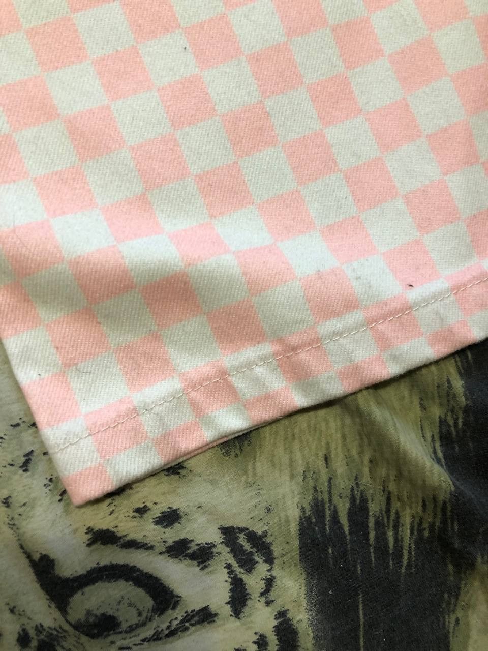 The Ragged Priest The Ragged Priest FASHION Pink and Cream Checkered Jeans Size 34" / US 12 / IT 48 - 19 Thumbnail