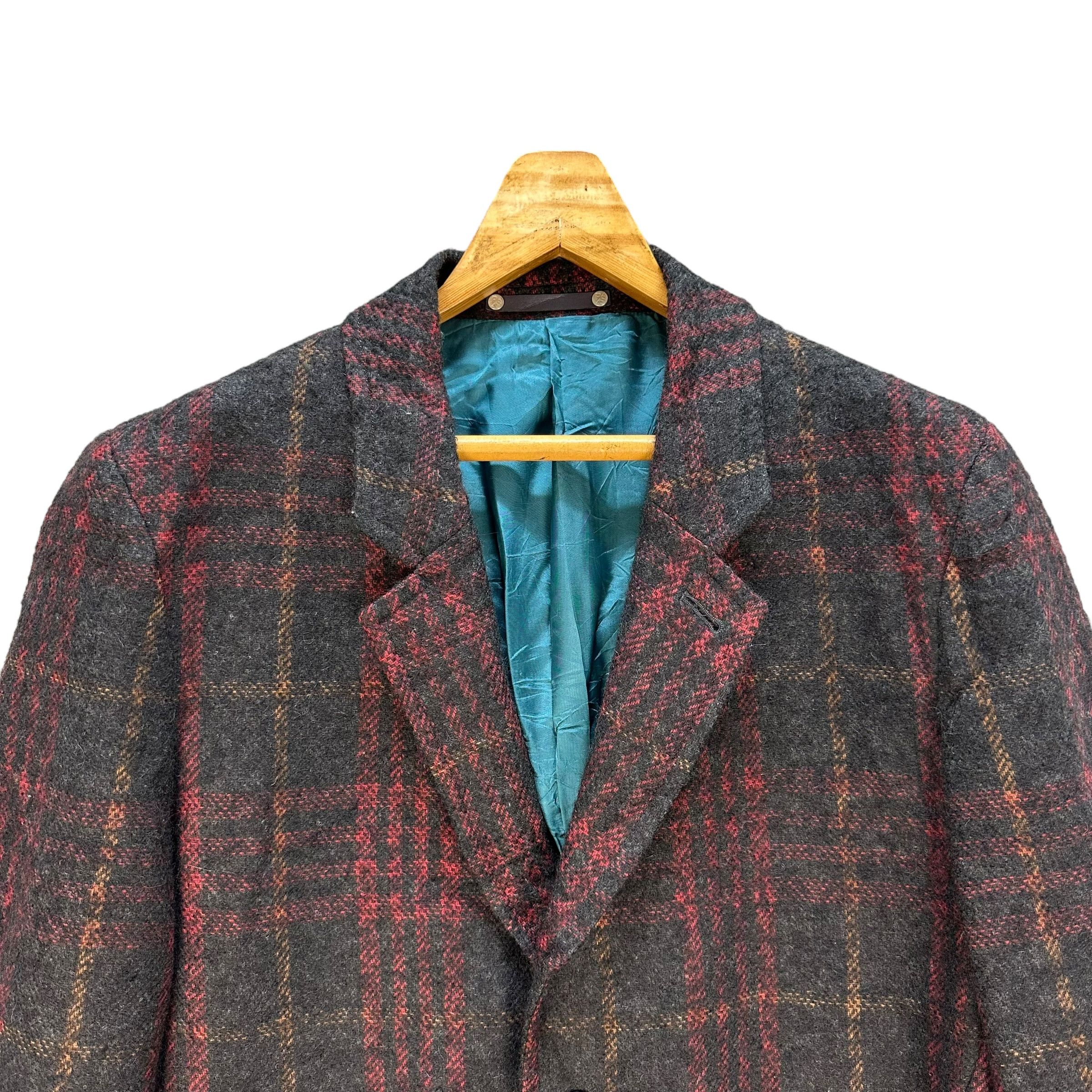 Paul Smith PAUL SMITH Tartan Checked Wool Long Coat #A49-1143 Size US L / EU 52-54 / 3 - 2 Thumbnail