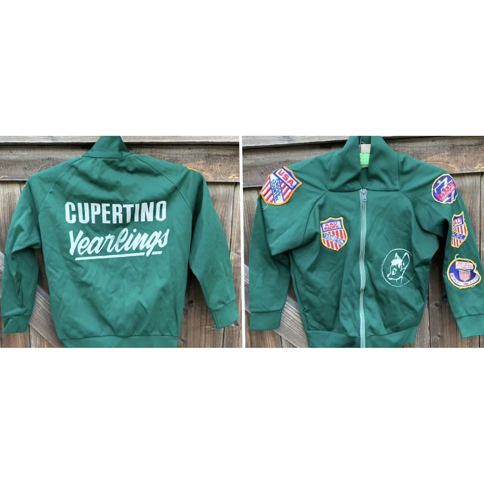 Vintage VINTAGE Broderick USA Yearlings track jacket Women M Green USA Patch Full Zip Size M / US 6-8 / IT 42-44 - 5 Thumbnail