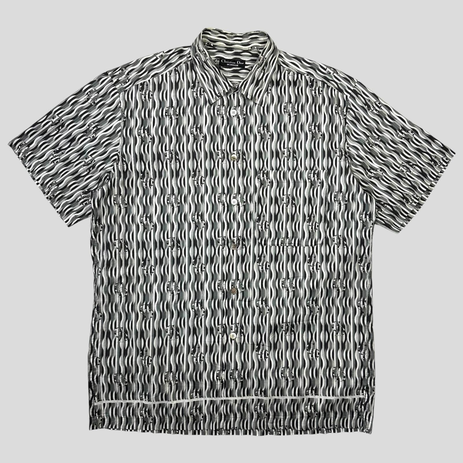 Dior Christian Dior Monsieur 90 Optical Illusion Logo Shirt L/XL Size ONE SIZE - 1 Thumbnail