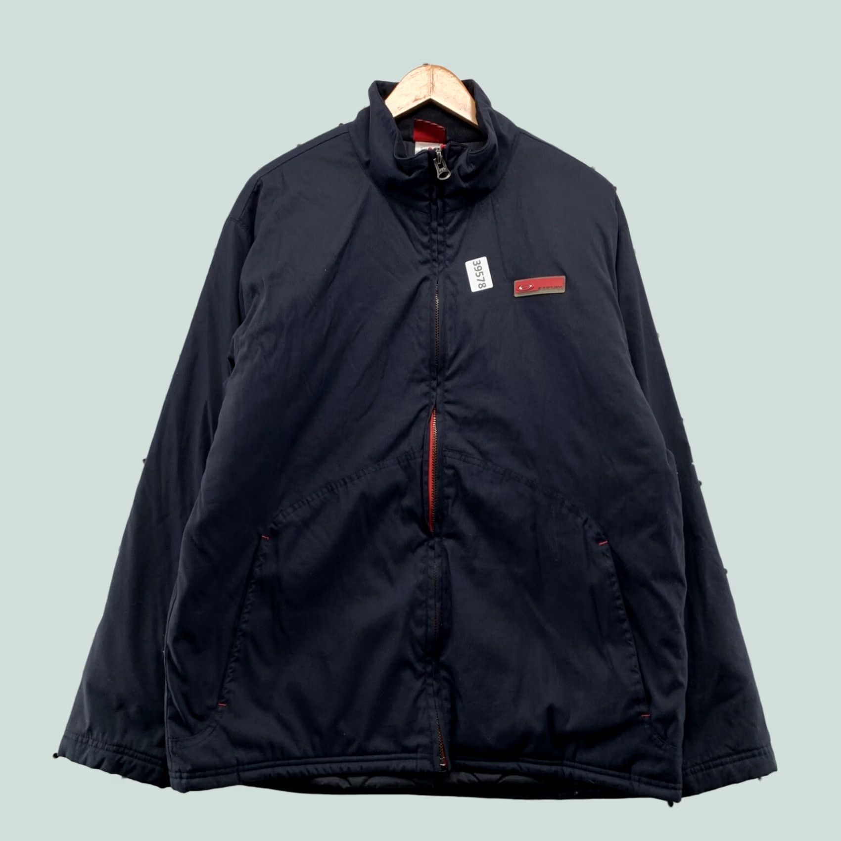 Oakley VINTAGE Oakley Jacket Mens Medium Black Red Nylon Winter Size US M / EU 48-50 / 2 - 1 Thumbnail