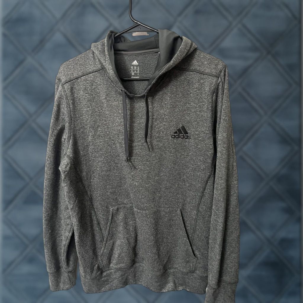 Adidas VINTAGE Adidas Climawarm Hoodie - Gray Black - Drawstring Hood - Women's - Size M Size M / US 6-8 / IT 42-44 - 1 Thumbnail