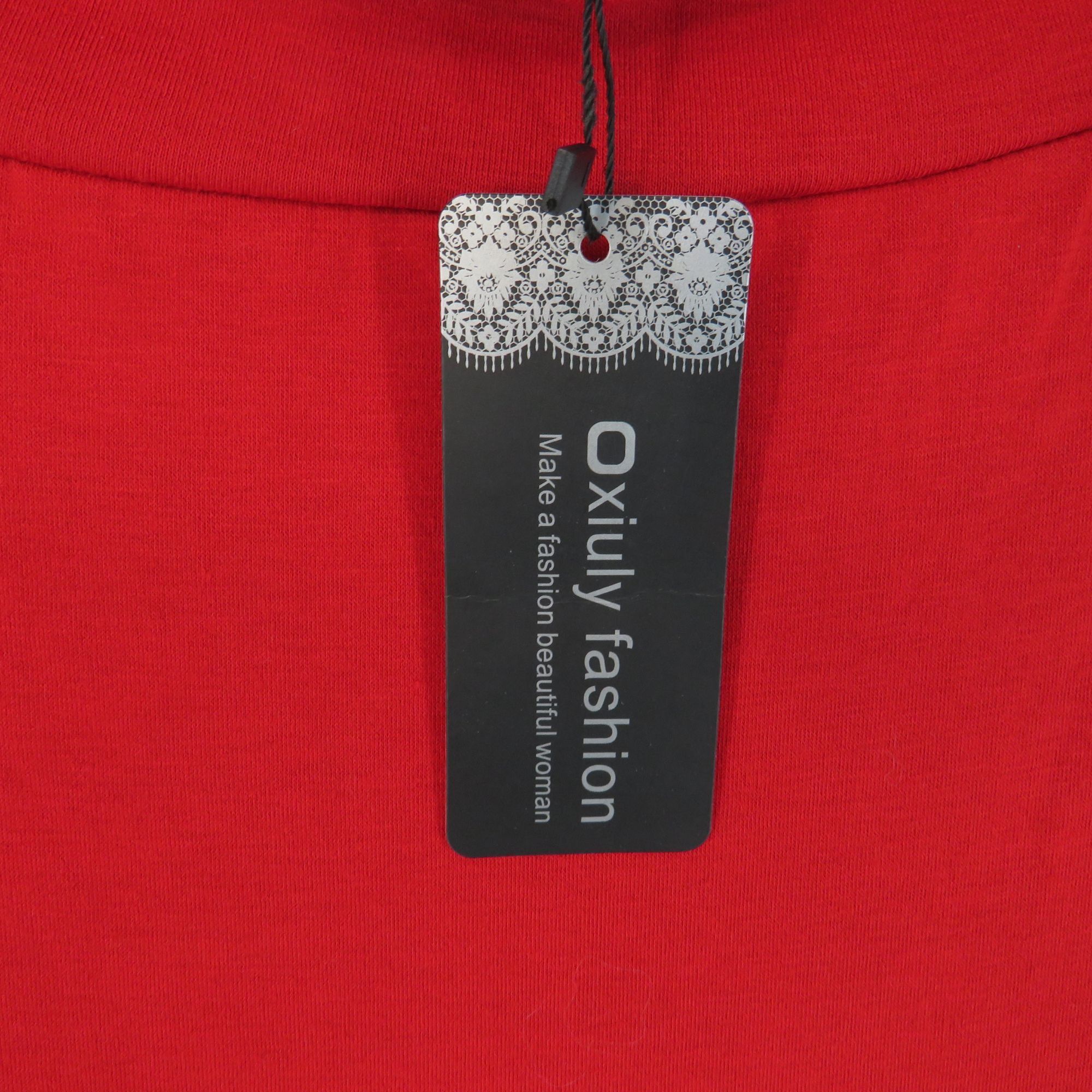 Other Oxiuly Fashion Women's Red 3/4 Sleeve A-Line Dress Small NWT Size S / US 4 / IT 40 - 4 Thumbnail