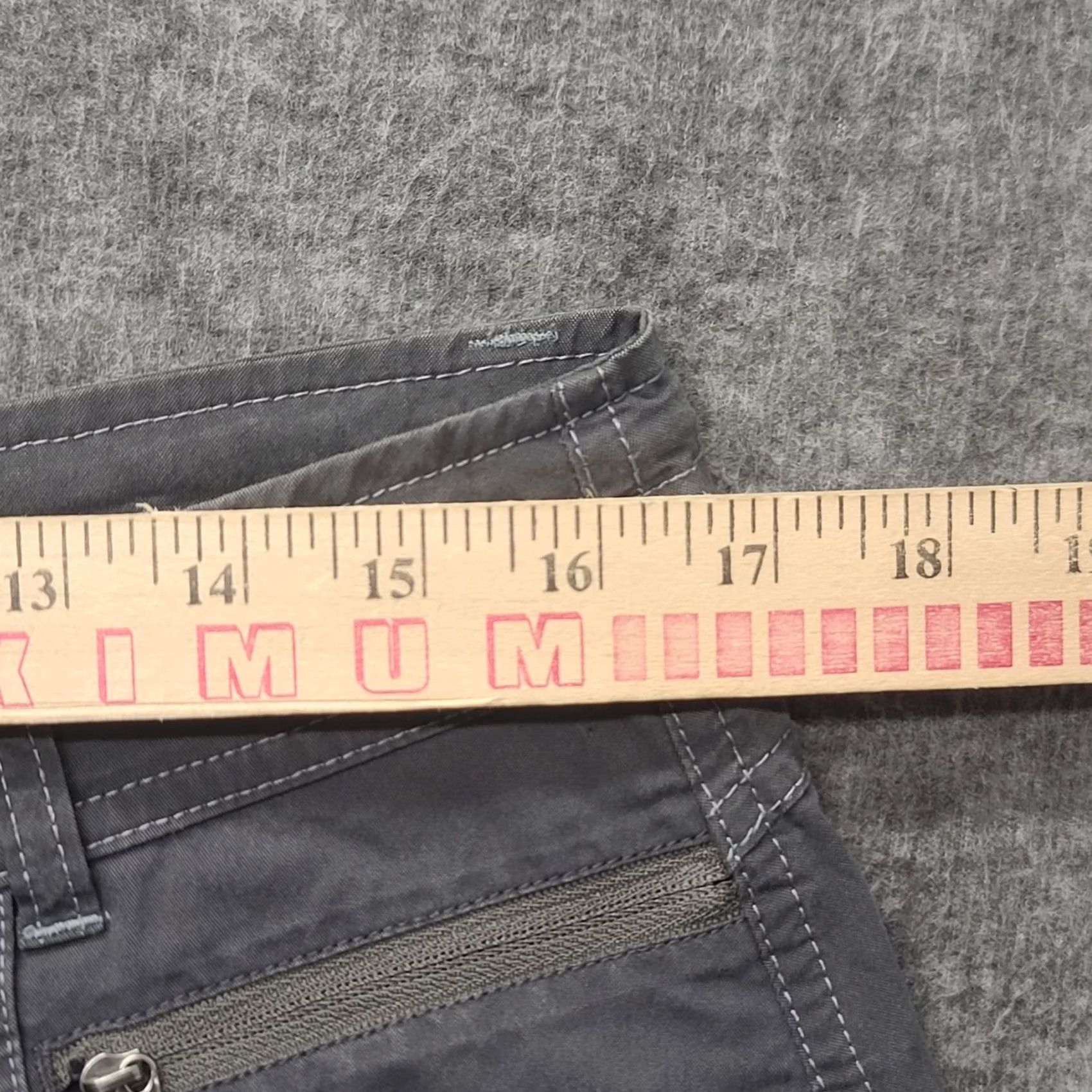 Vintage Kuhl Women’s 10 Regular Splash Skirt A-Line Knee Length Mid Rise Cotton Nylon Spandex Canvas Gray Lightweight Pockets Travel Casual Size 32" / US 10 / IT 46 - 3 Thumbnail