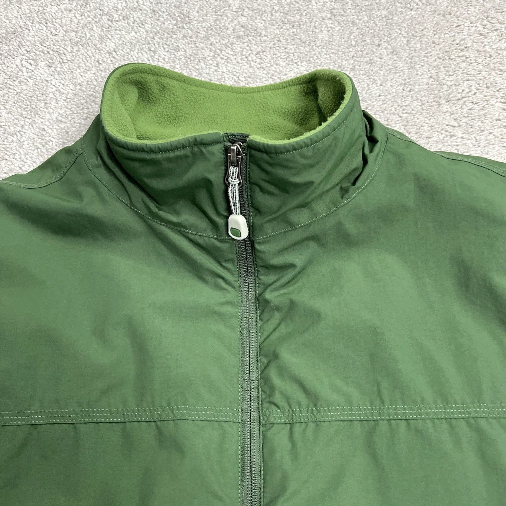 Vintage VINTAGE LL Bean Vest Mens XL Tall XLT Green Nylon Fleece Lined Full Zip Outdoors 0BDR5 Size US XL / EU 56 / 4 - 3 Thumbnail