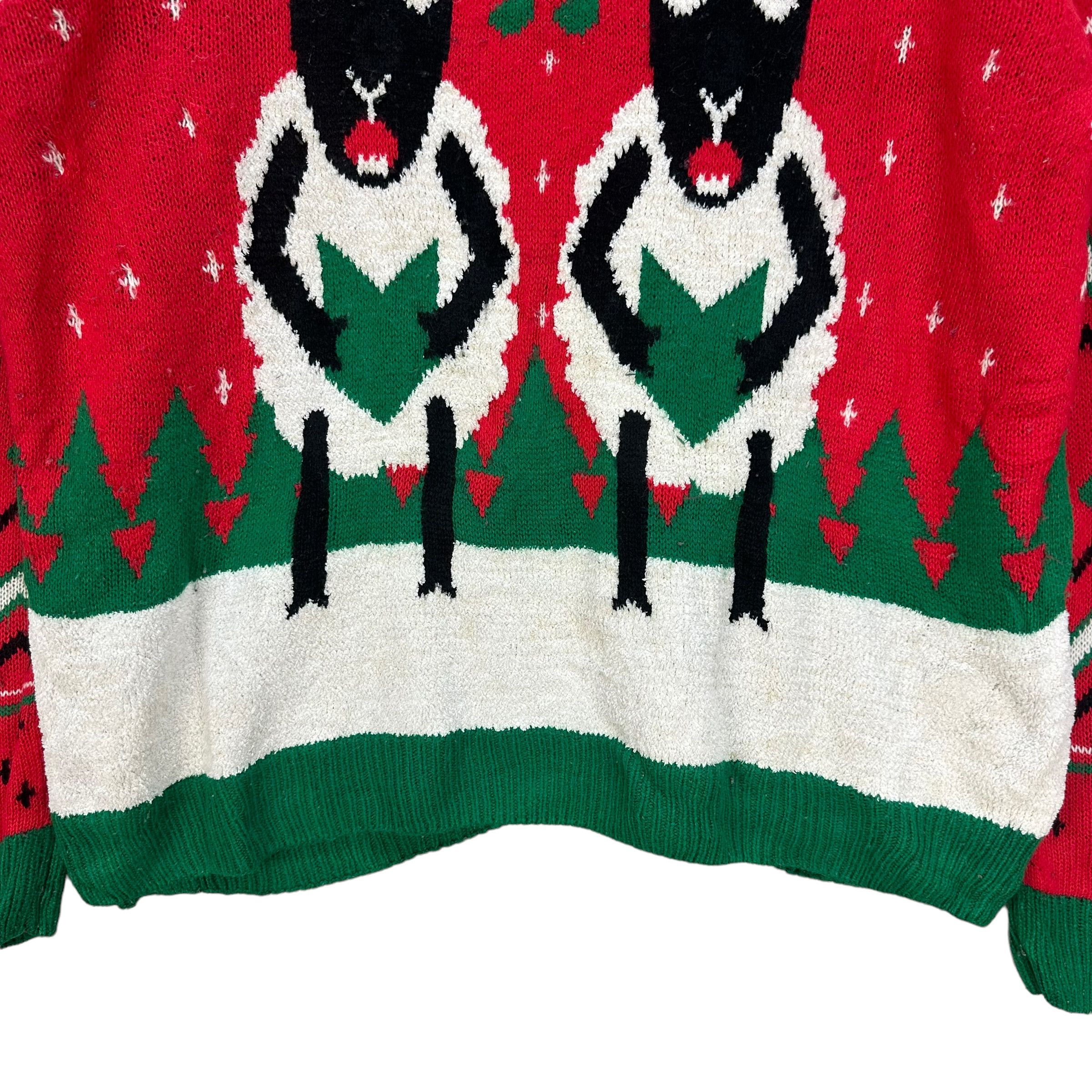 Vintage PARTY SWEATER BAA HUMBUG FULLPRINT KNITWEAR #8995-46 Size US L / EU 52-54 / 3 - 4 Thumbnail