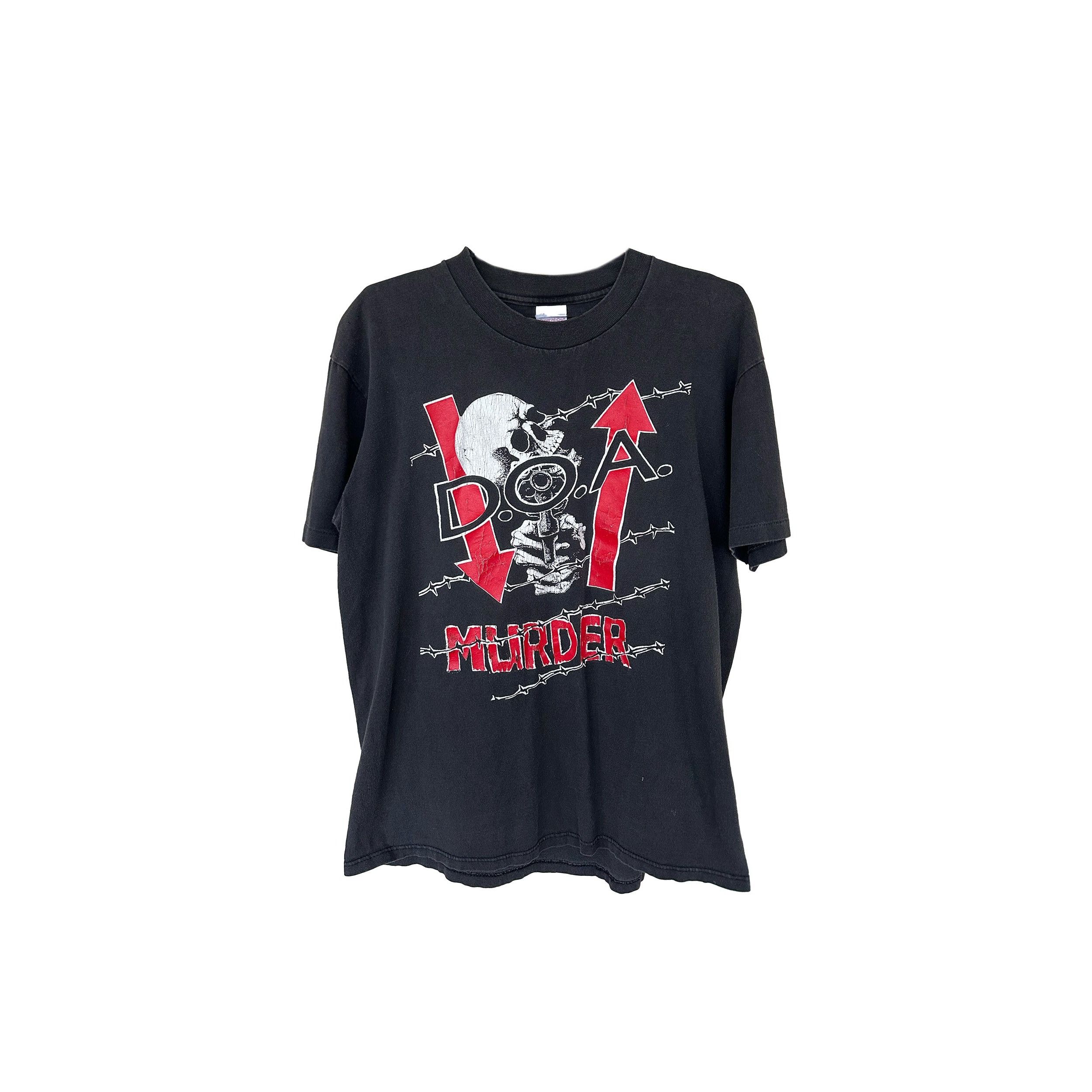 Vintage VINTAGE D.O.A. Dead on Arrival MURDER HARDCORE PUNK TEE Size US L / EU 52-54 / 3 - 1 Thumbnail