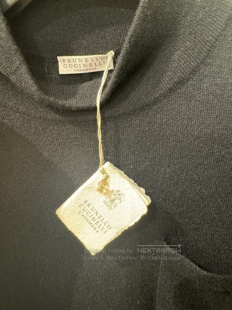 Brunello Cucinelli Brunello Cucinelli Cashmere Short-sleeve Size L / US 10 / IT 46 - 2 Thumbnail