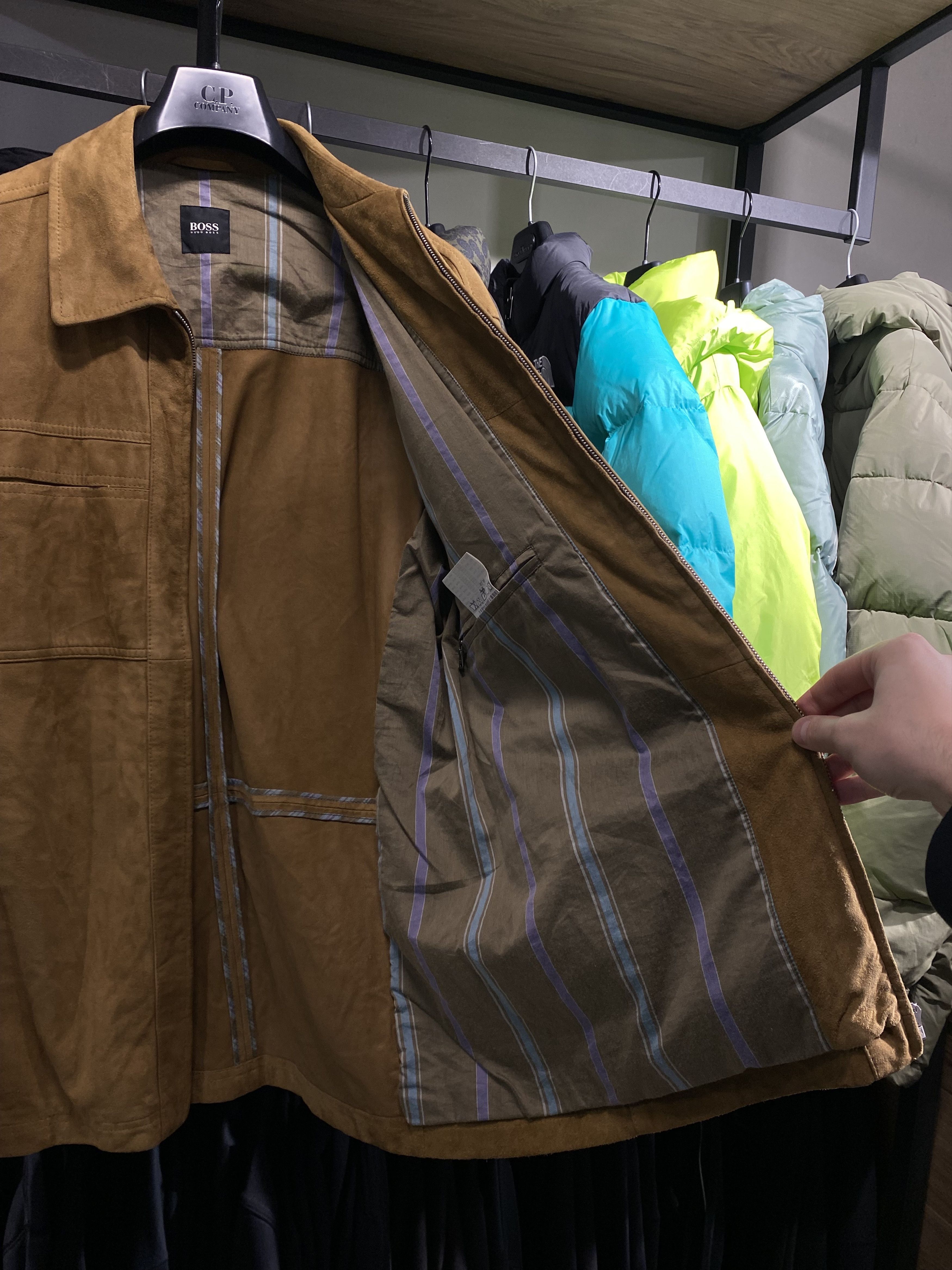 Hugo Boss Hugo Boss Vintage Goatskin Suede Craff Tan Leather Jacket Size US L / EU 52-54 / 3 - 7 Thumbnail