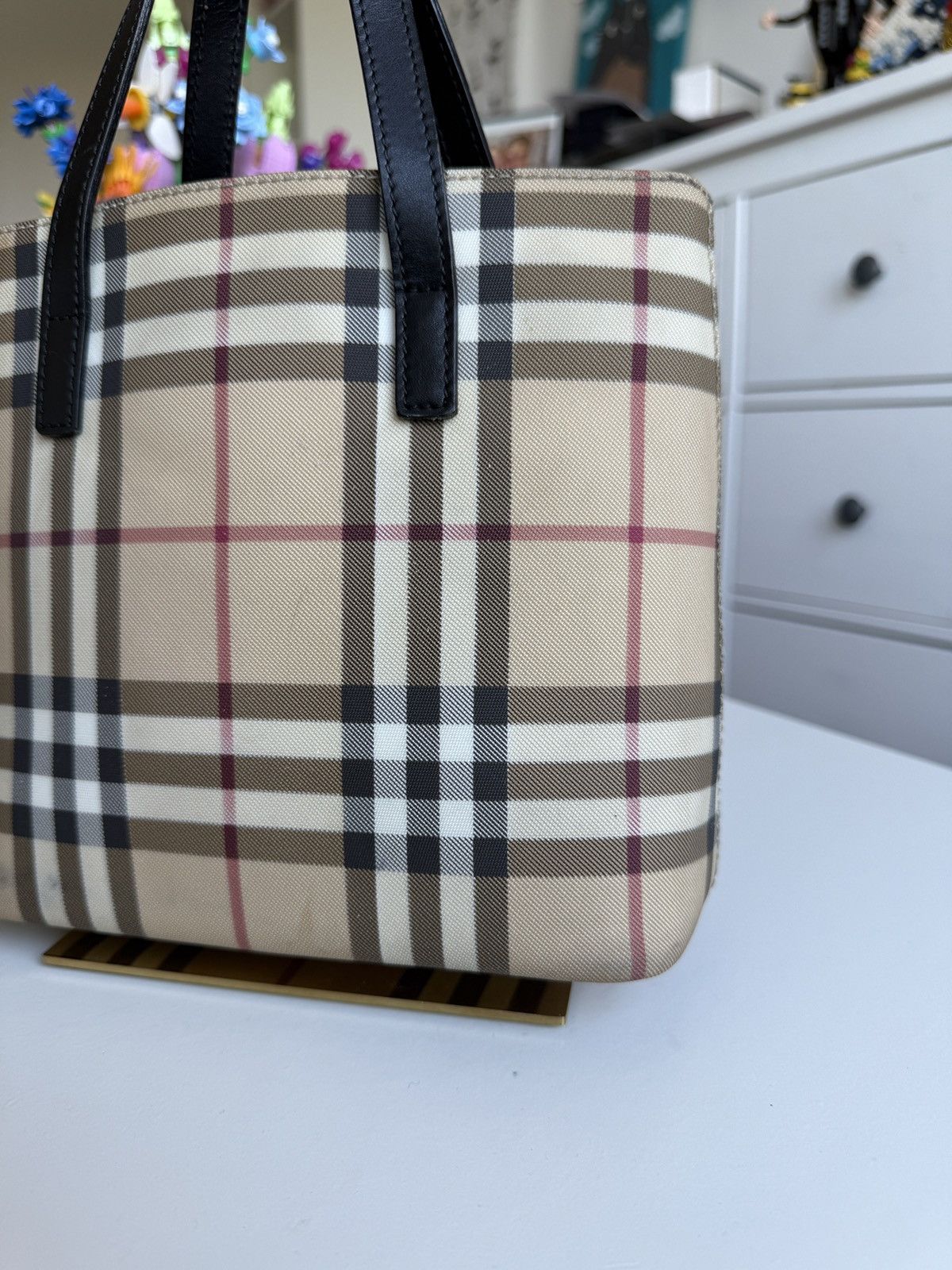 Burberry × Vintage Vintage y2k Burberry bucket handbag nova check avantgarde 90s Size ONE SIZE - 6 Thumbnail