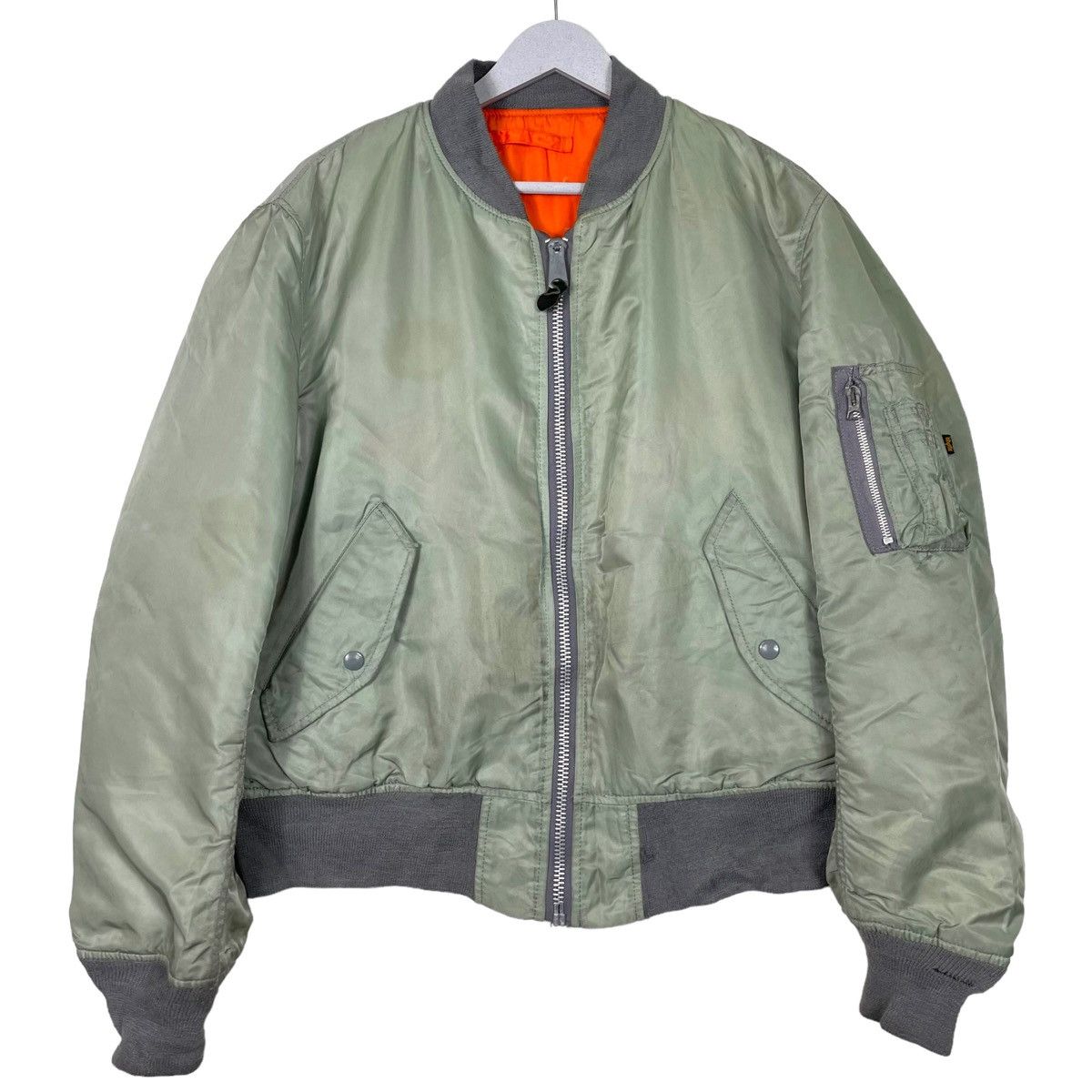 Alpha Industries 💥ALPHA INDUSTRIES MILITARY RIOT BOMBER FLIGHT JACKET Size US XL / EU 56 / 4 - 1 Thumbnail