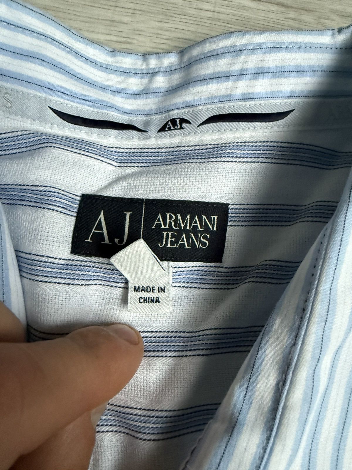 Armani Vintage Armani striped Shirt Size US XL / EU 56 / 4 - 5 Thumbnail