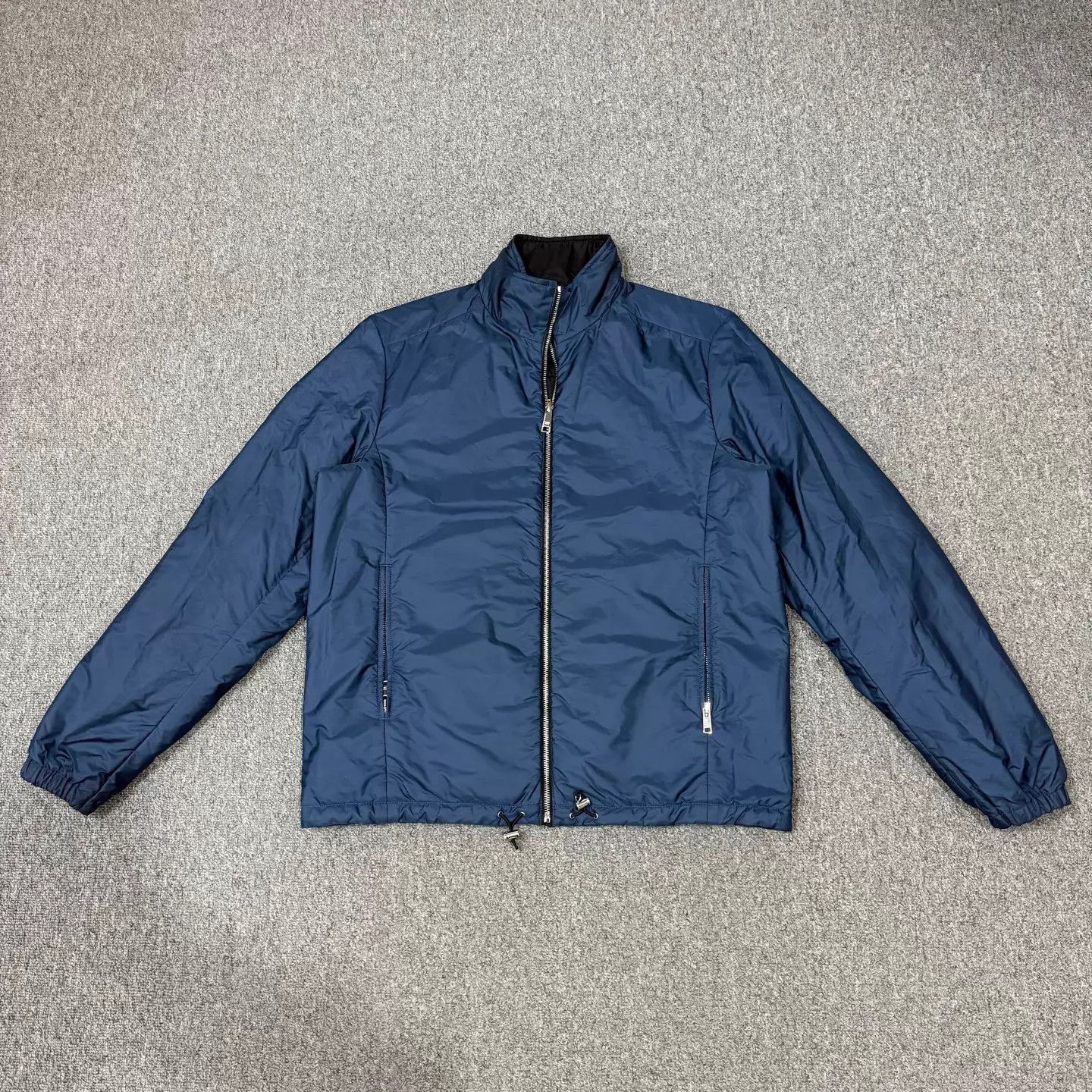 Prada Prada black blue double-faced triangle logo nylon padded 52 Size US L / EU 52-54 / 3 - 2 Thumbnail