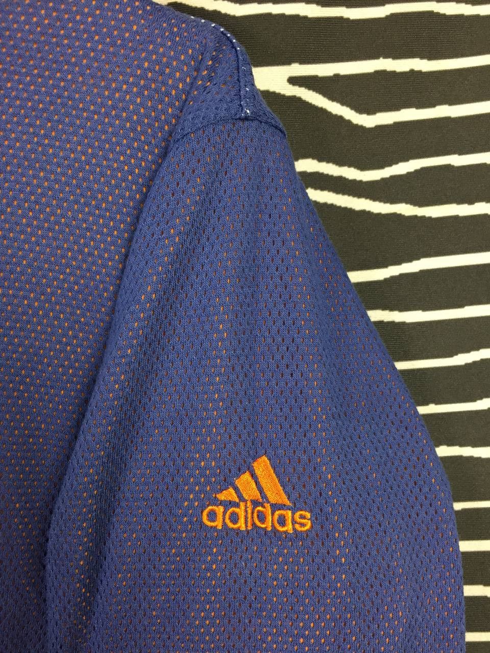 Adidas Adidas Reversible Long Sleeve Orange Blue Mesh Retro Tee Size US L / EU 52-54 / 3 - 9 Thumbnail
