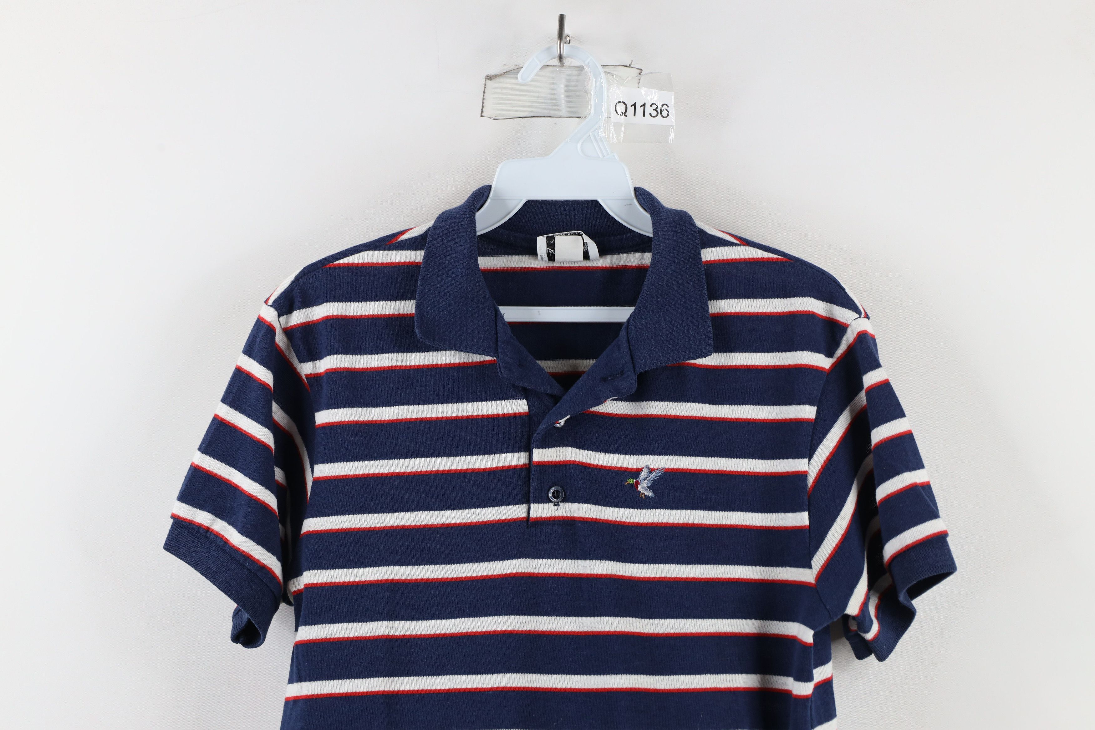 Vintage Vintage 70s Streetwear Striped Knit Collared Polo Shirt USA Size M / US 6-8 / IT 42-44 - 2 Thumbnail