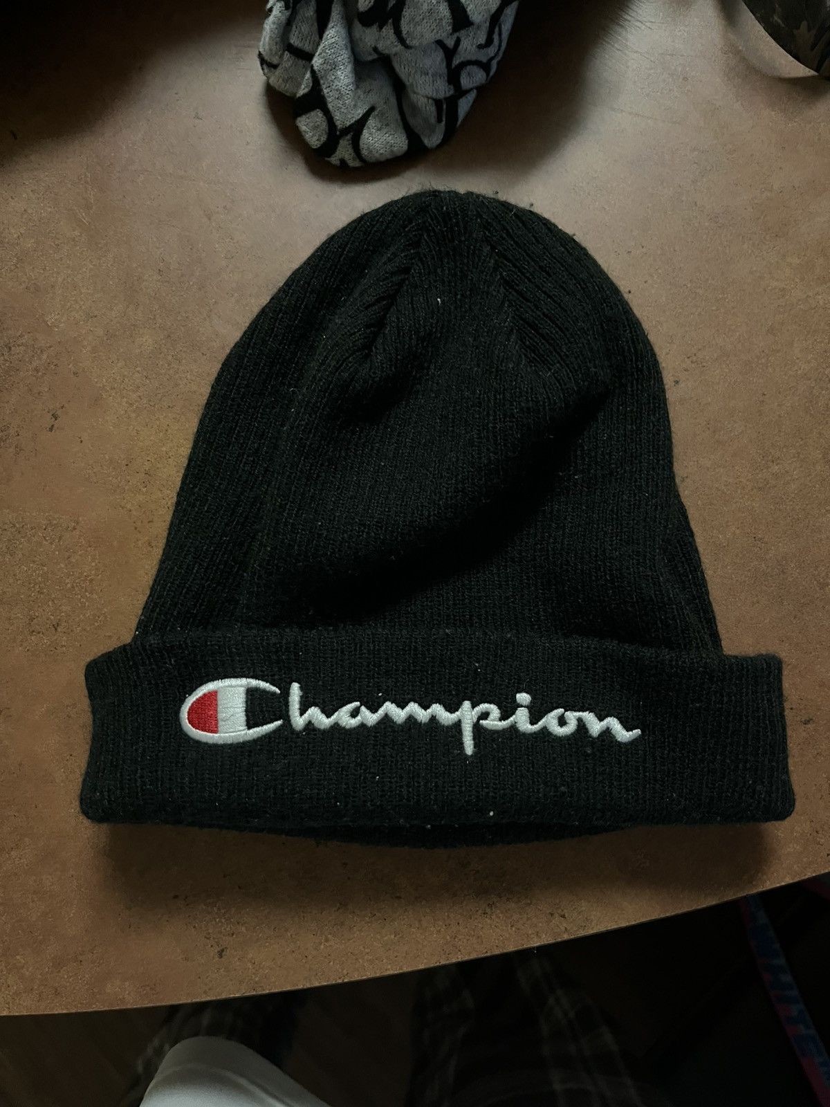 Champion × Vintage Black Vintage Champion Beanie Size ONE SIZE - 1 Thumbnail