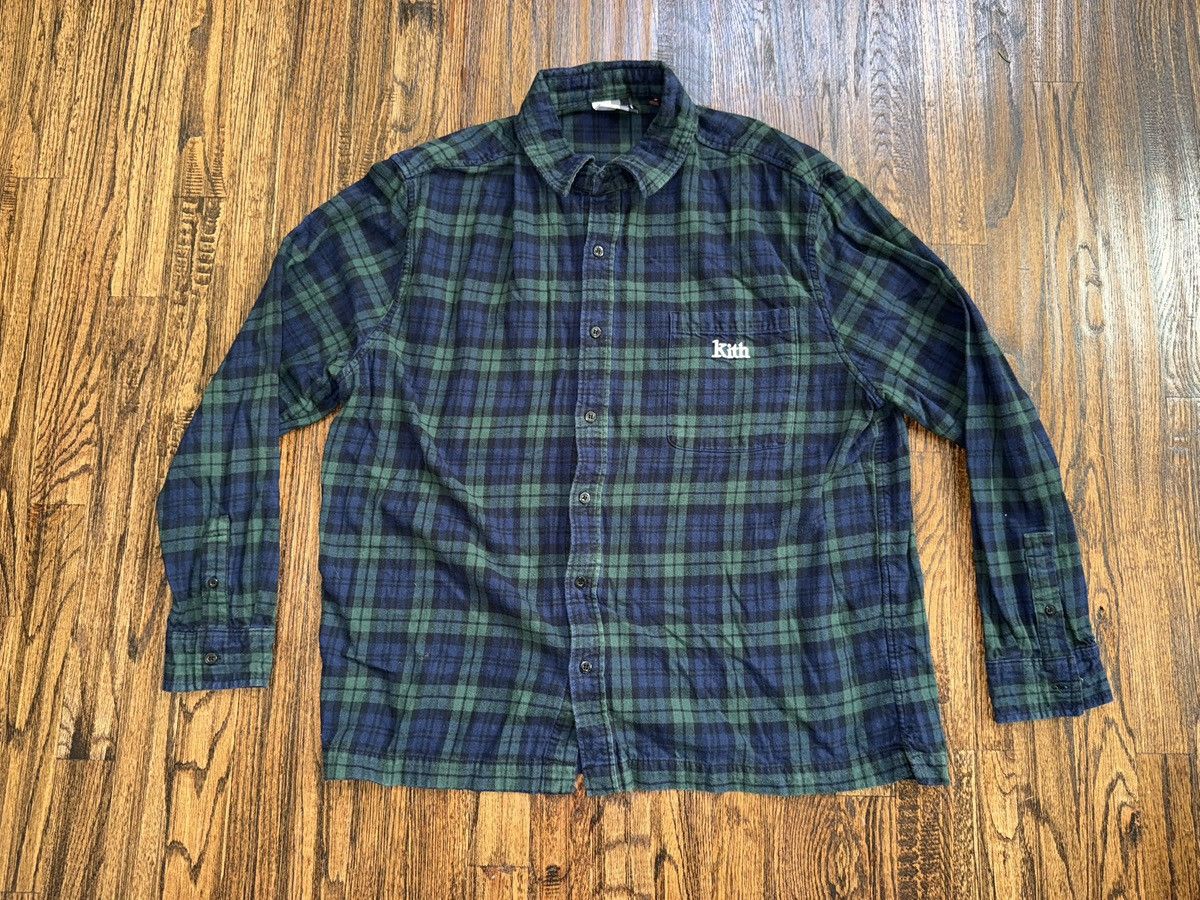 Kith Kith FW21 Black-watch Green/Navy Plaid Flannel Shirt Sz XL Size US XL / EU 56 / 4 - 7 Thumbnail