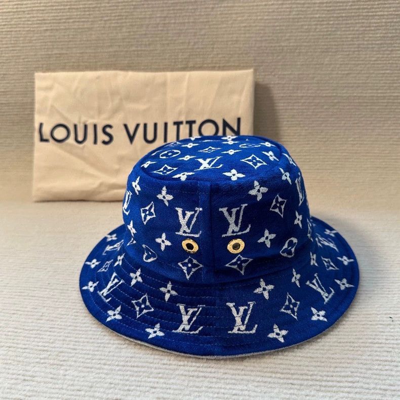 Louis Vuitton New LV Louis Vuitton Blue Fisherman Hat-2506 Size ONE SIZE - 2 Thumbnail
