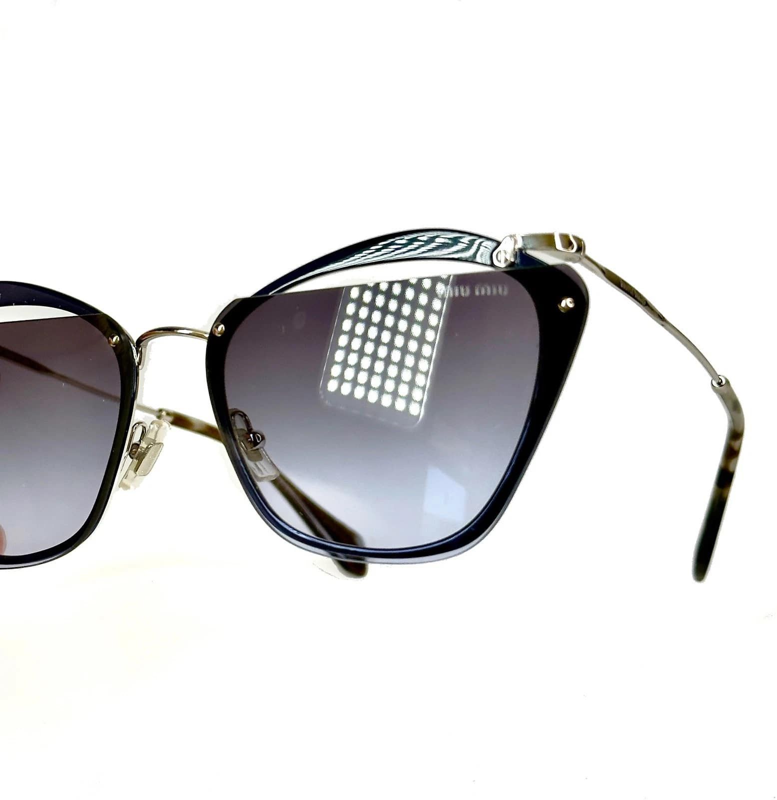 Miu Miu MIU MIU MU54TS NOIR Cut Out 54T Blue Gradient Sunglasses Size ONE SIZE - 4 Thumbnail