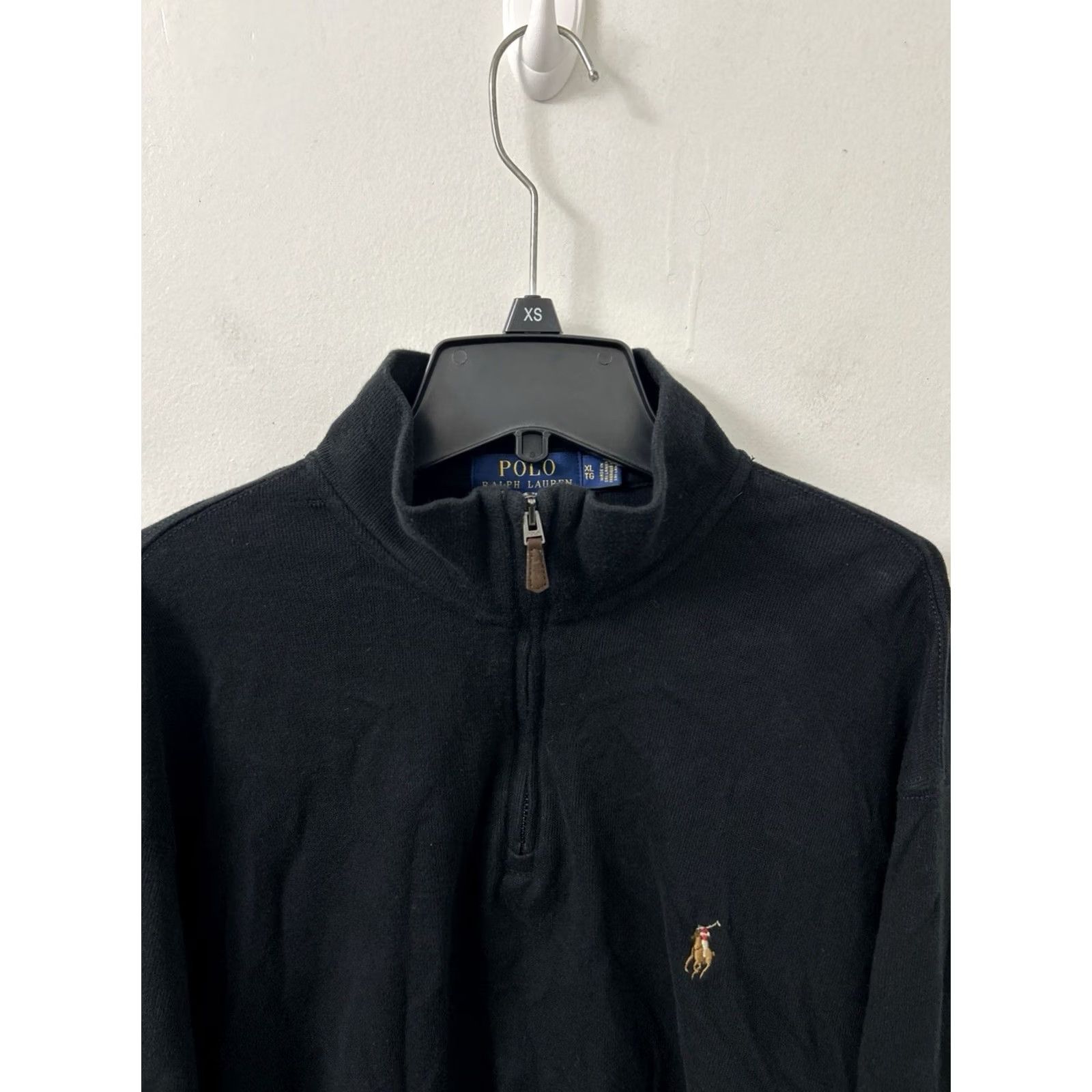 Polo Ralph Lauren Polo Ralph Lauren Estate Rib 1/4 Zip Mens Sweater Pullover L/S XL Black Knit Cotton Logo Zipper Pine Pony Vintage? No Size US XL / EU 56 / 4 - 6 Thumbnail