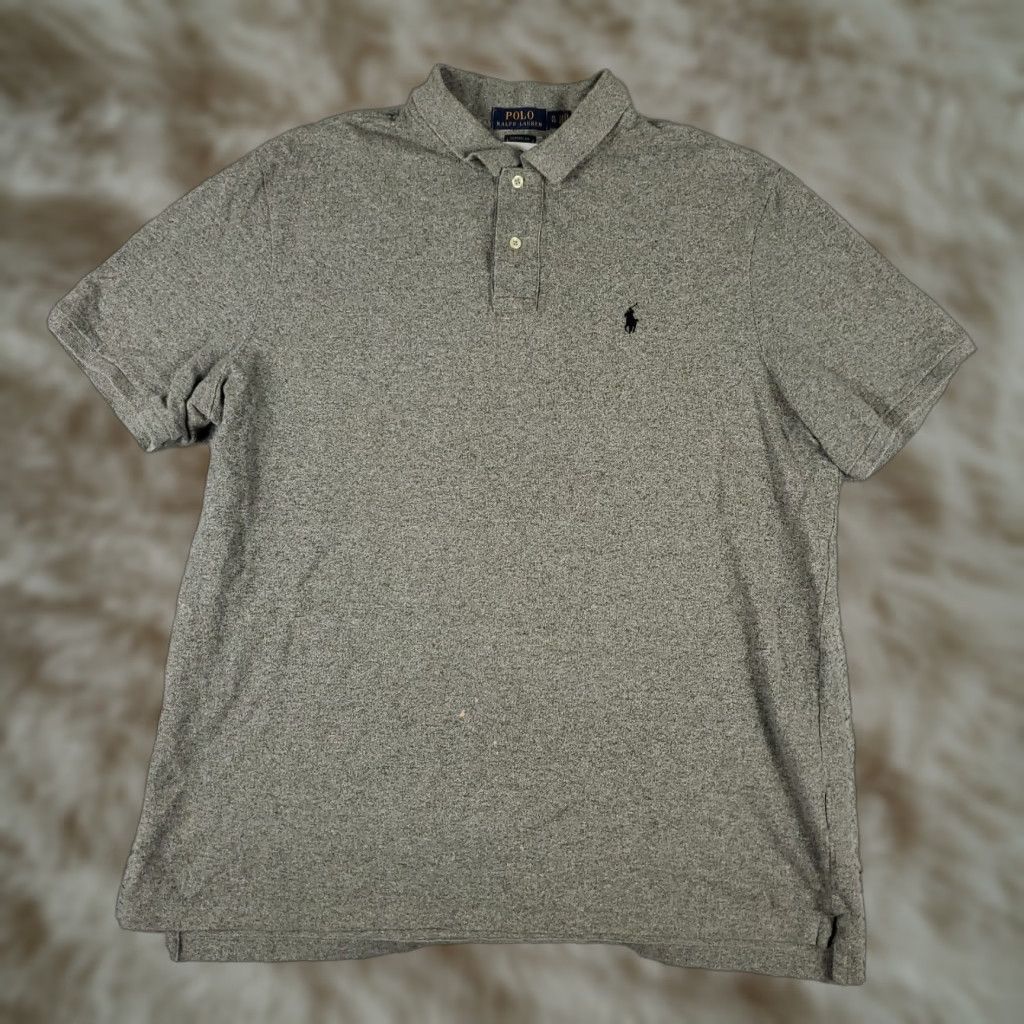 Ralph Lauren Ralph Lauren Polo Shirt Mens XL Gray Pony Short Sleeve - Button Collar Classic Casual Sports Size US XL / EU 56 / 4 - 1 Thumbnail