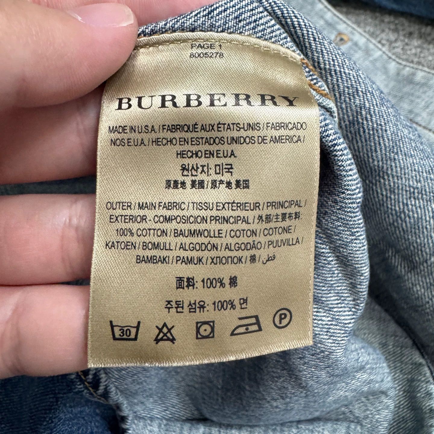 Burberry Burberry Horseferry Print Denim Shirt 45-110-75-79 Size US S / EU 44-46 / 1 - 3 Thumbnail