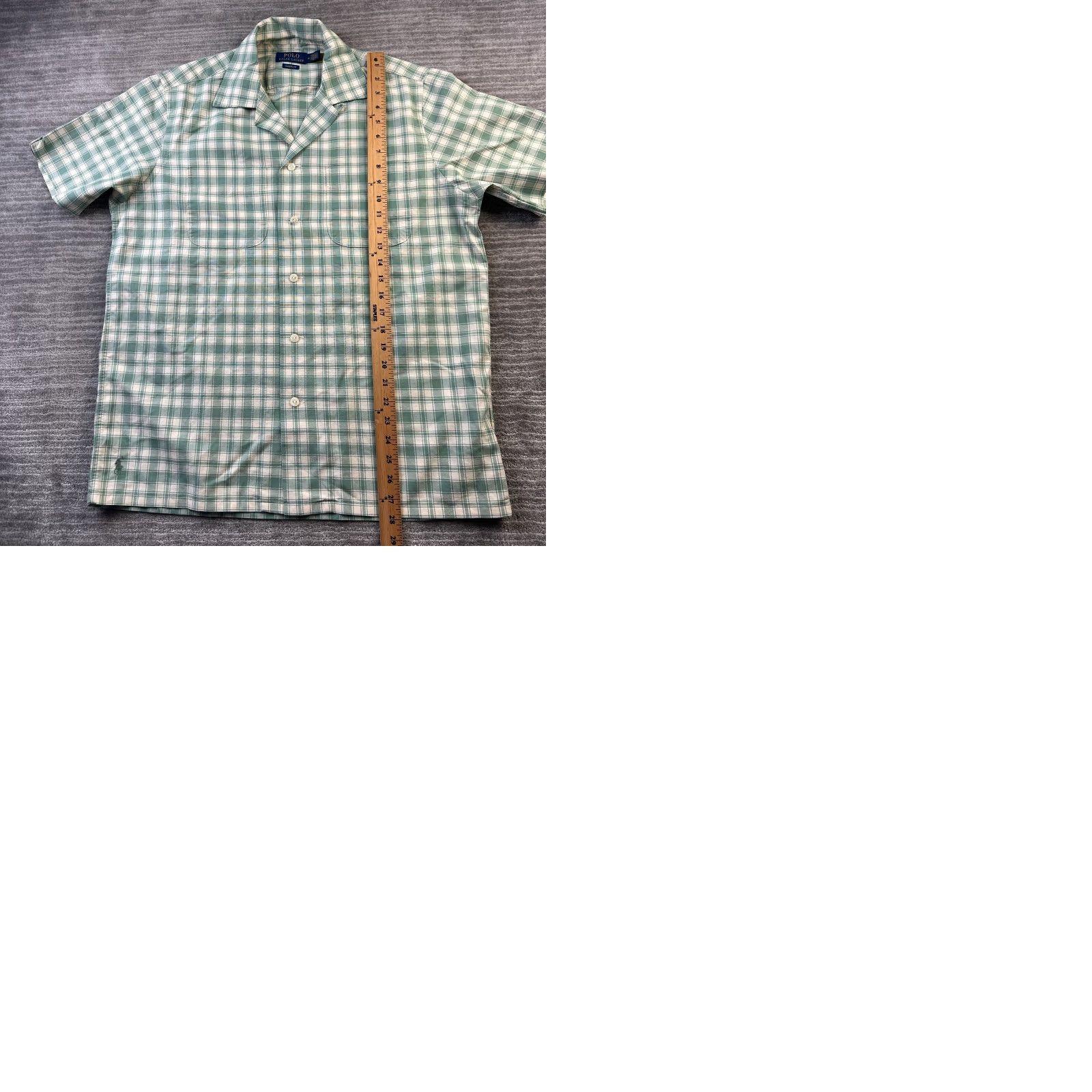 Polo Ralph Lauren Polo Ralph Lauren Shirt Mens Medium Green Plaid Button-Up Open Camp Pony Workshirt Size US M / EU 48-50 / 2 - 9 Thumbnail