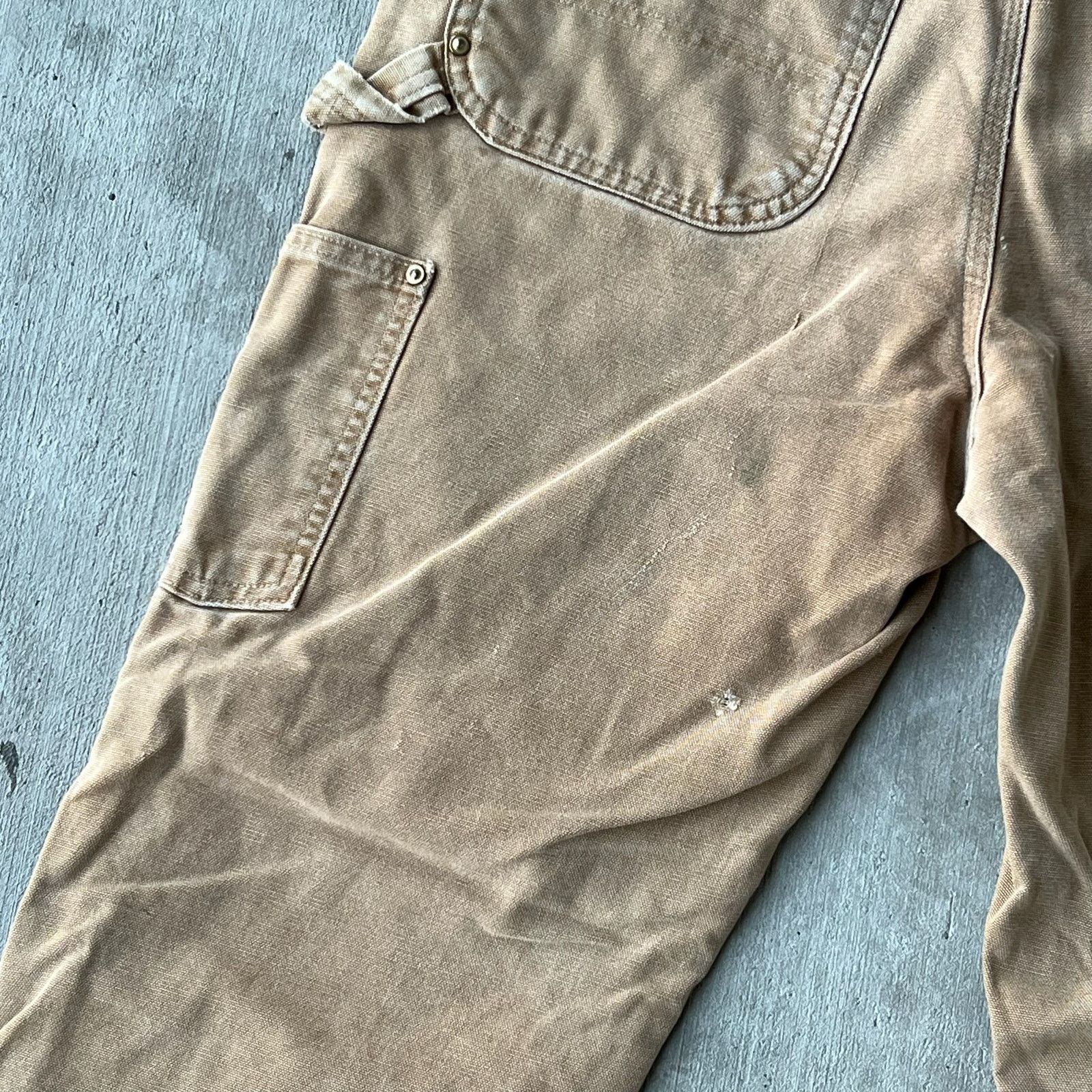 Carhartt × Vintage Carhartt faded brown double knee work wear carpenter pants Size US 31 - 11 Thumbnail