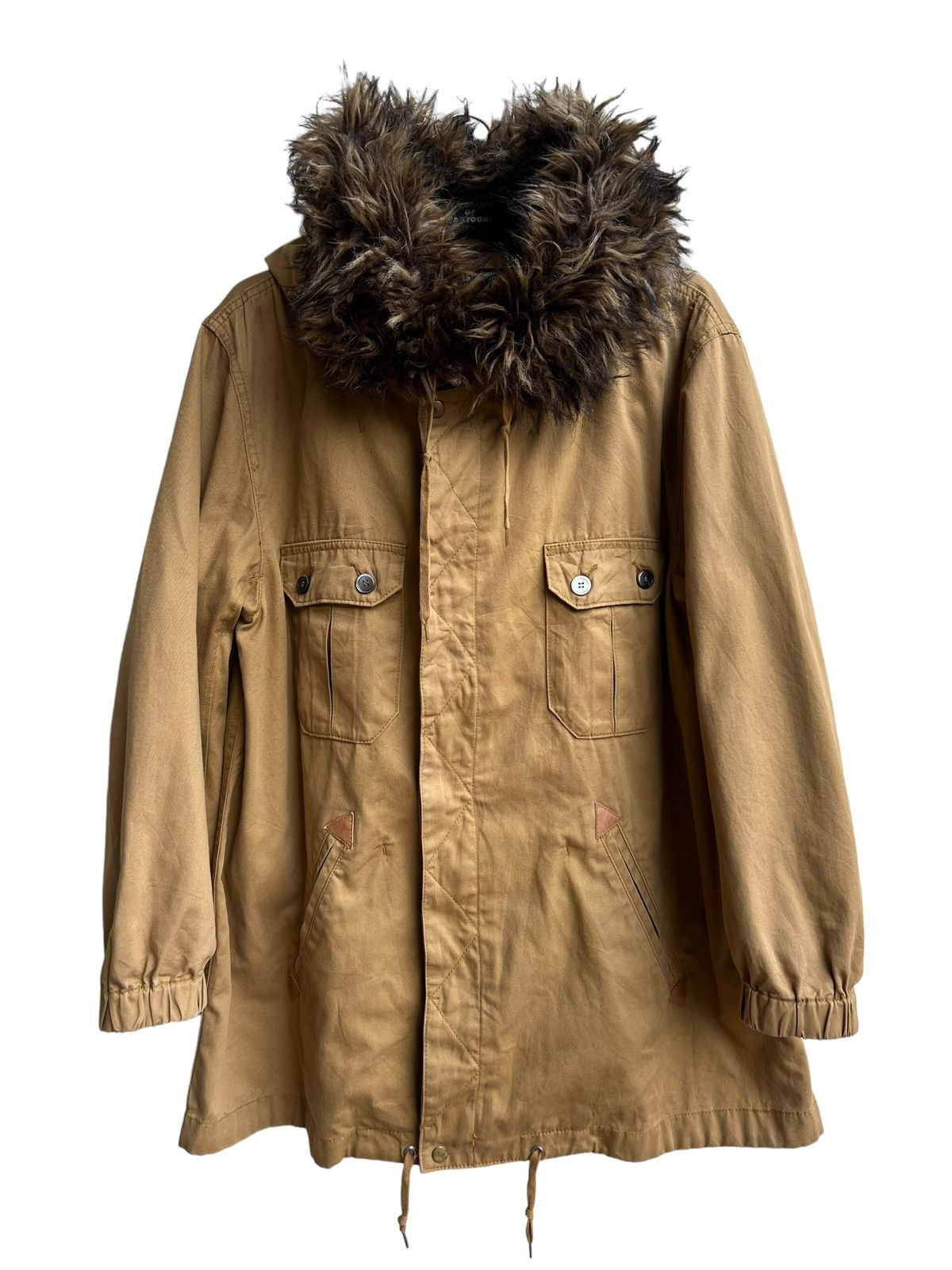 Issey Miyake Mercibeaucoup Hoodie Faux Fur Parka Jacket Coat Size US L / EU 52-54 / 3 - 1 Thumbnail