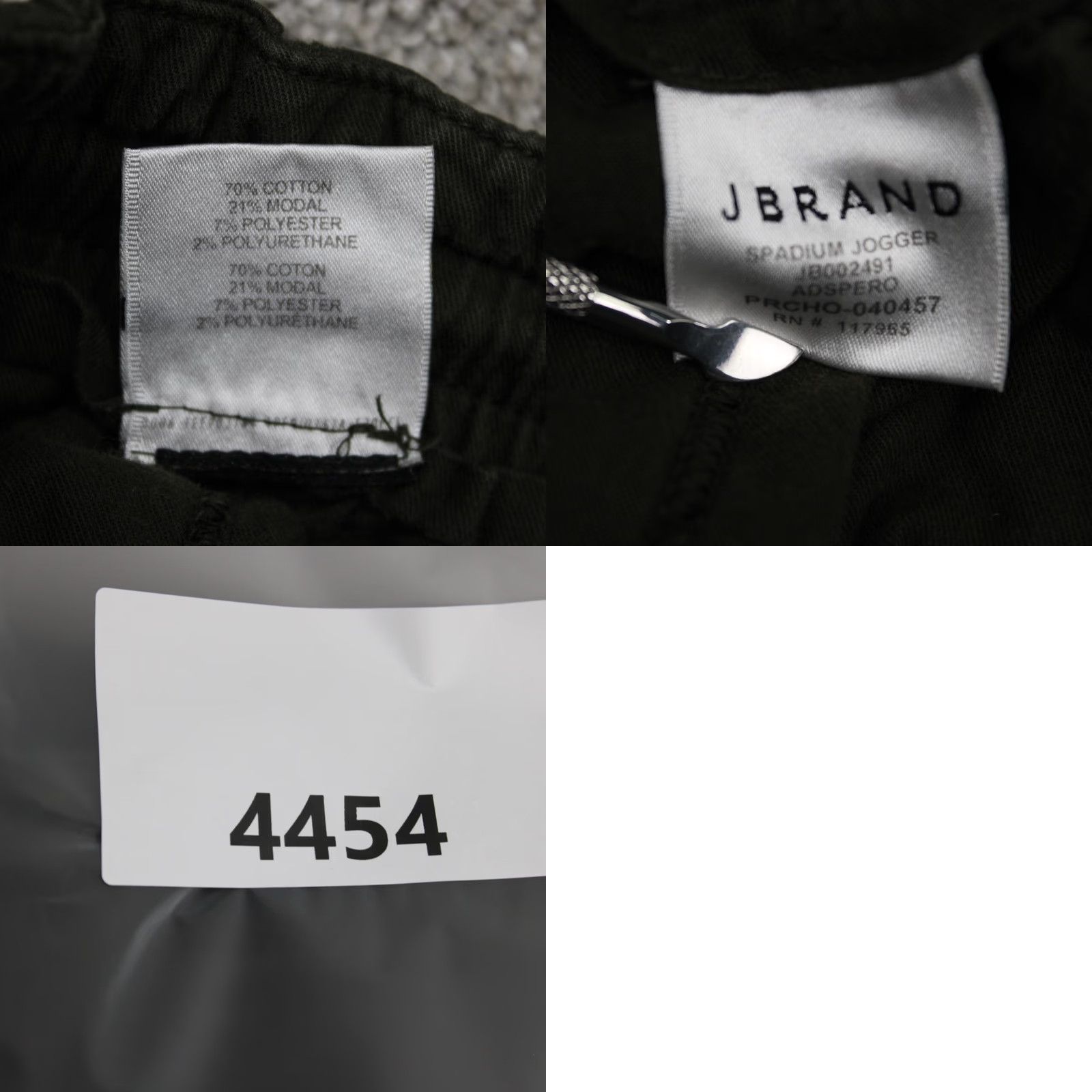 J Brand J Brand Joggers Pants Mens XS Green Drawstring 28" Inseam Stretch Knit Regular Straight 5-Pocket Solid Vintage: No Size US 27 - 9 Thumbnail
