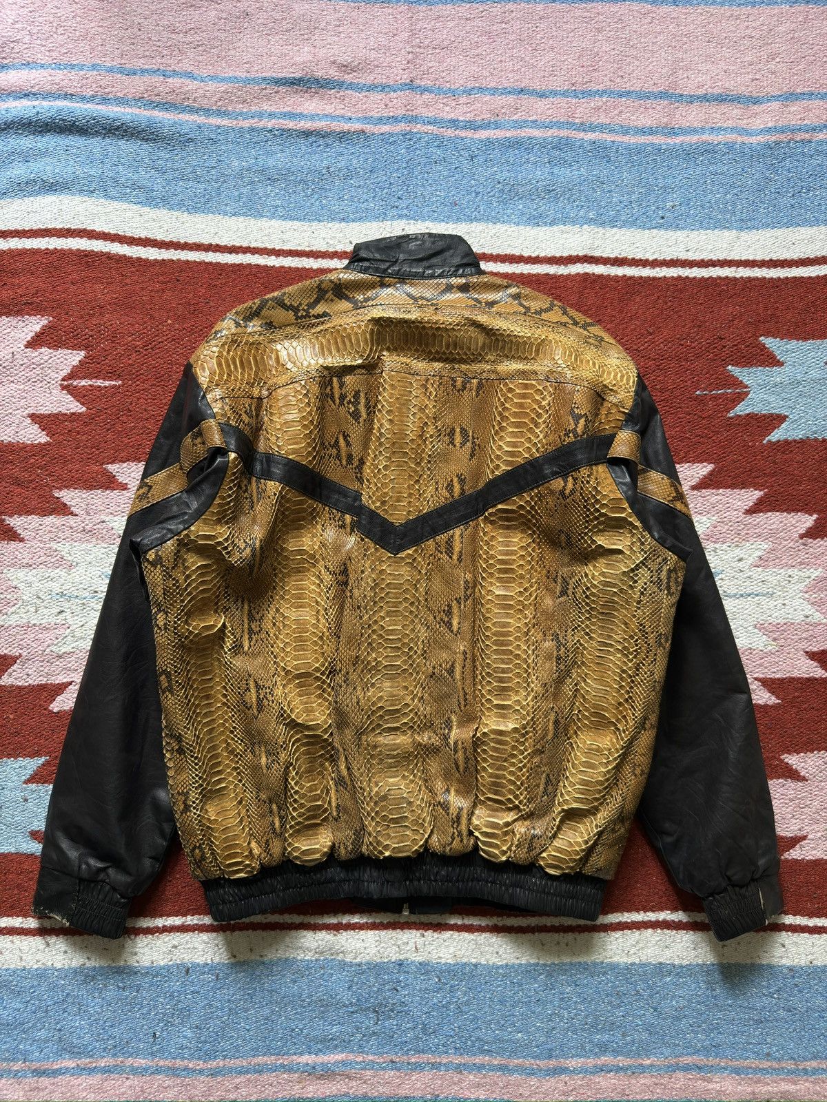 Vintage Vintage 1980s Python Skin Leather Jacket Size US L / EU 52-54 / 3 - 2 Thumbnail