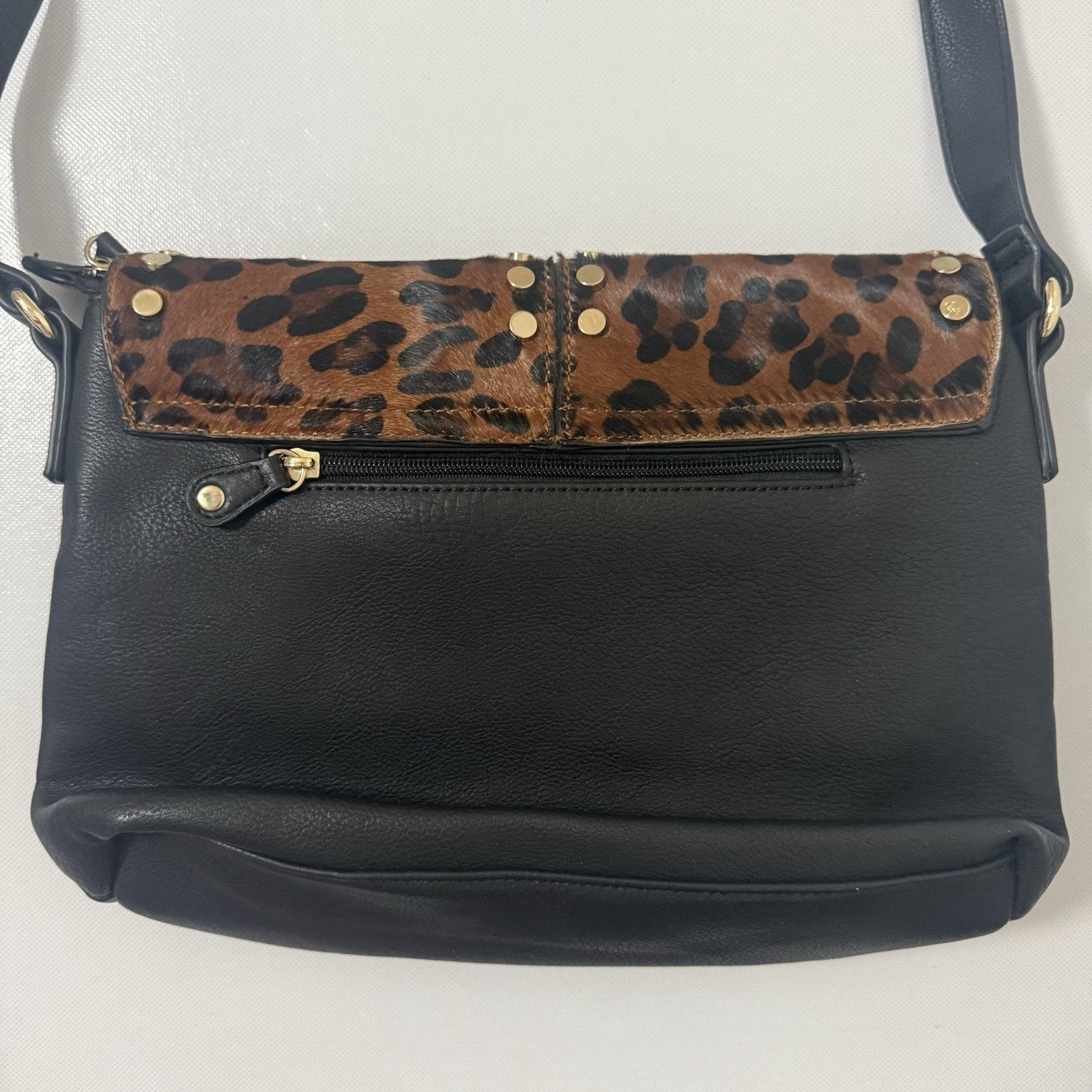 Other Cow Hair On Crossbody Purse Studded Biker Westerncore Size ONE SIZE - 3 Thumbnail