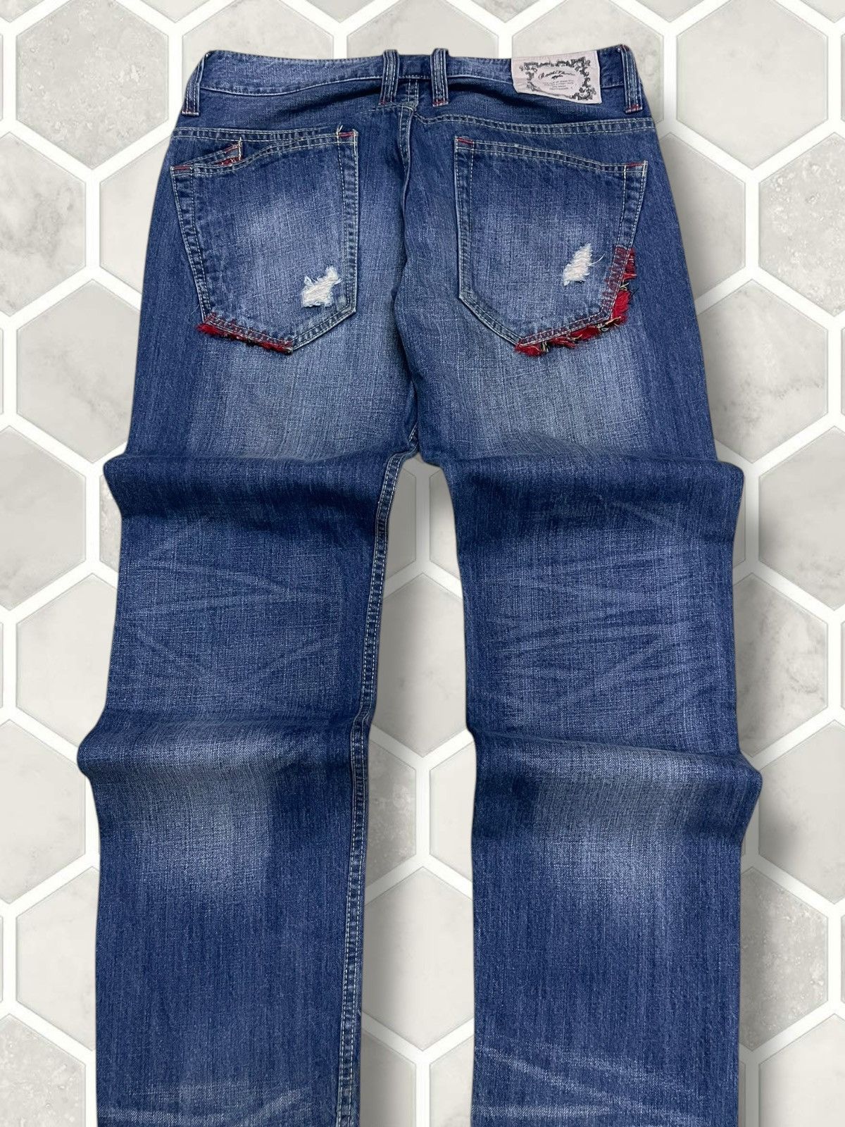 Hysteric Glamour Vintate Authentic Japan 90s Root Three Distressed Denim Size US 31 - 12 Thumbnail
