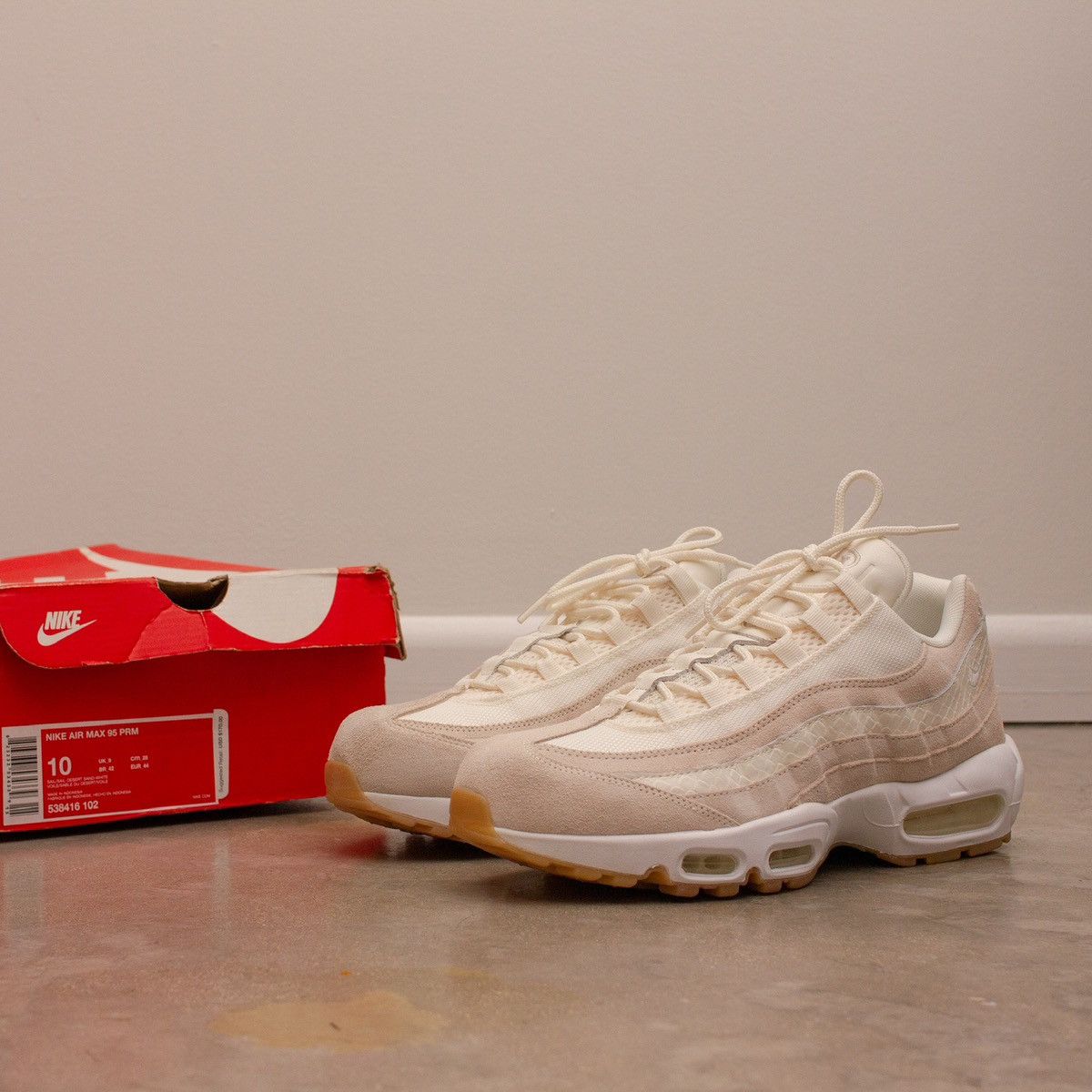 Nike Nike Air Max 95 PRM Desert Sand Off White 538416 102 Grailed