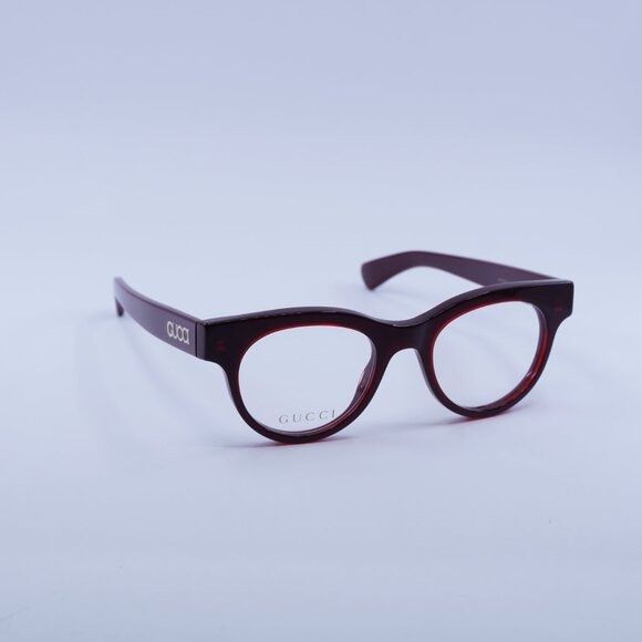 Gucci Gucci GG1792O 004 Eyeglasses Burgundy 46mm Square Frame Size ONE SIZE - 3 Thumbnail