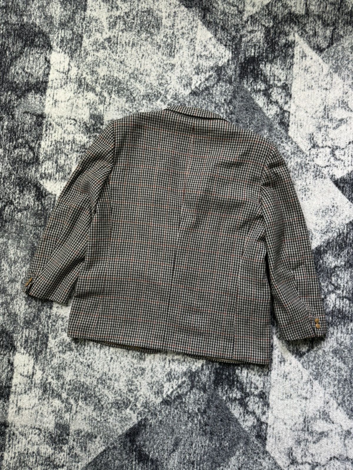 Vintage × Yves Saint Laurent Vintage Yves Saint Laurent Men's Houndstooth Blazer Jacket Size 44L - 15 Thumbnail