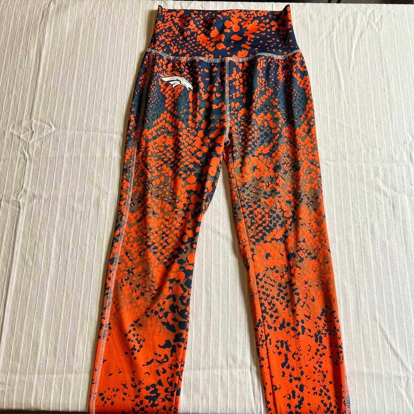 NFL 2x VTG 90s Zubaz Yoga Pants Ladies XS Denver Broncos NFL Size 26" / US 2 / IT 38 - 8 Thumbnail