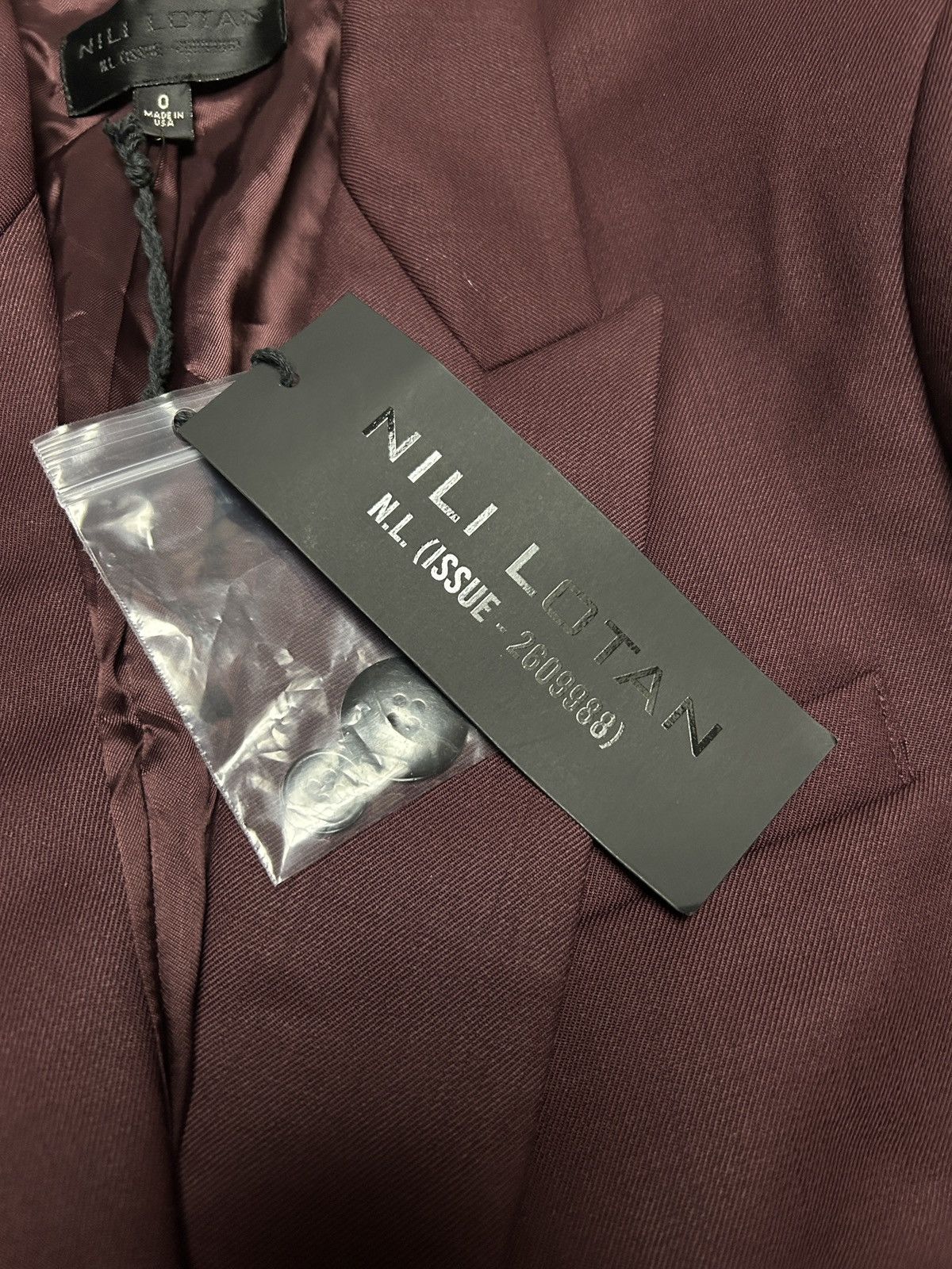 Nili Lotan Burgundy Blazer Size XS / US 0-2 / IT 36-38 - 13 Thumbnail