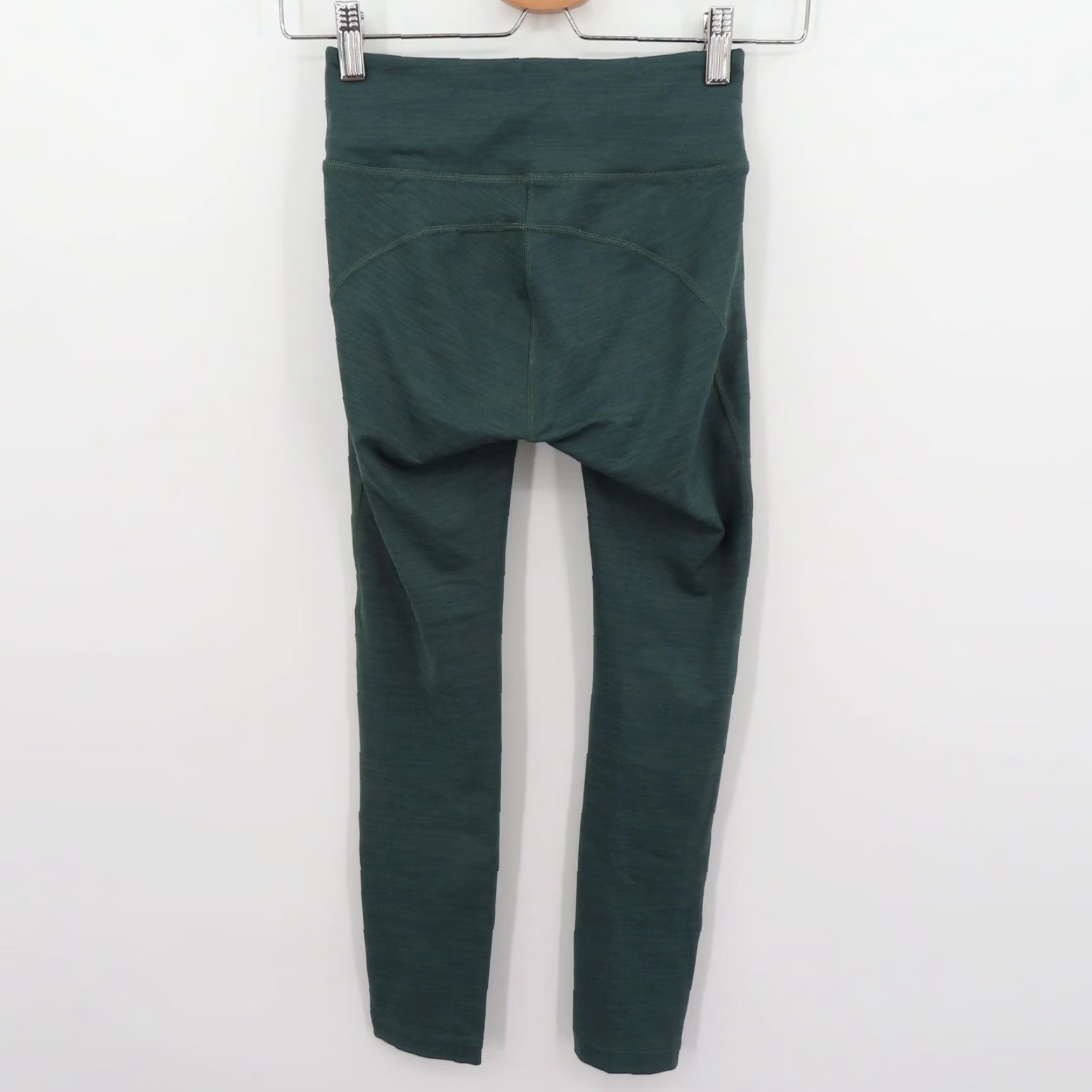Outdoor Voices Outdoor Voices Women XS Extra Small Green Striped Leggings Athletic Waist Pocket Size 26" / US 2 / IT 38 - 4 Thumbnail