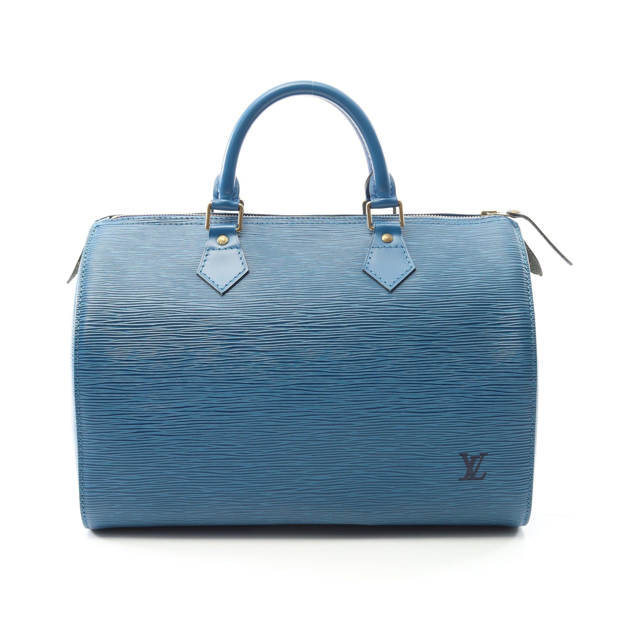 Louis Vuitton Louis Vuitton Speedy 30 Epi Toledo Blue Handbag Leather Size ONE SIZE - 1 Thumbnail