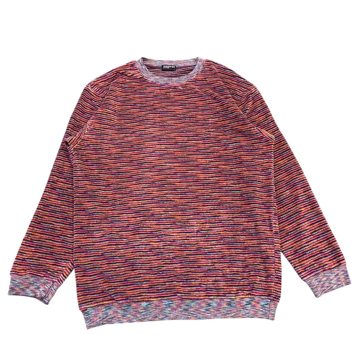 Missoni Vintage 90s Missoni Terry Cloth Long Sleeve Knit Crewneck Size US M / EU 48-50 / 2 - 1 Thumbnail