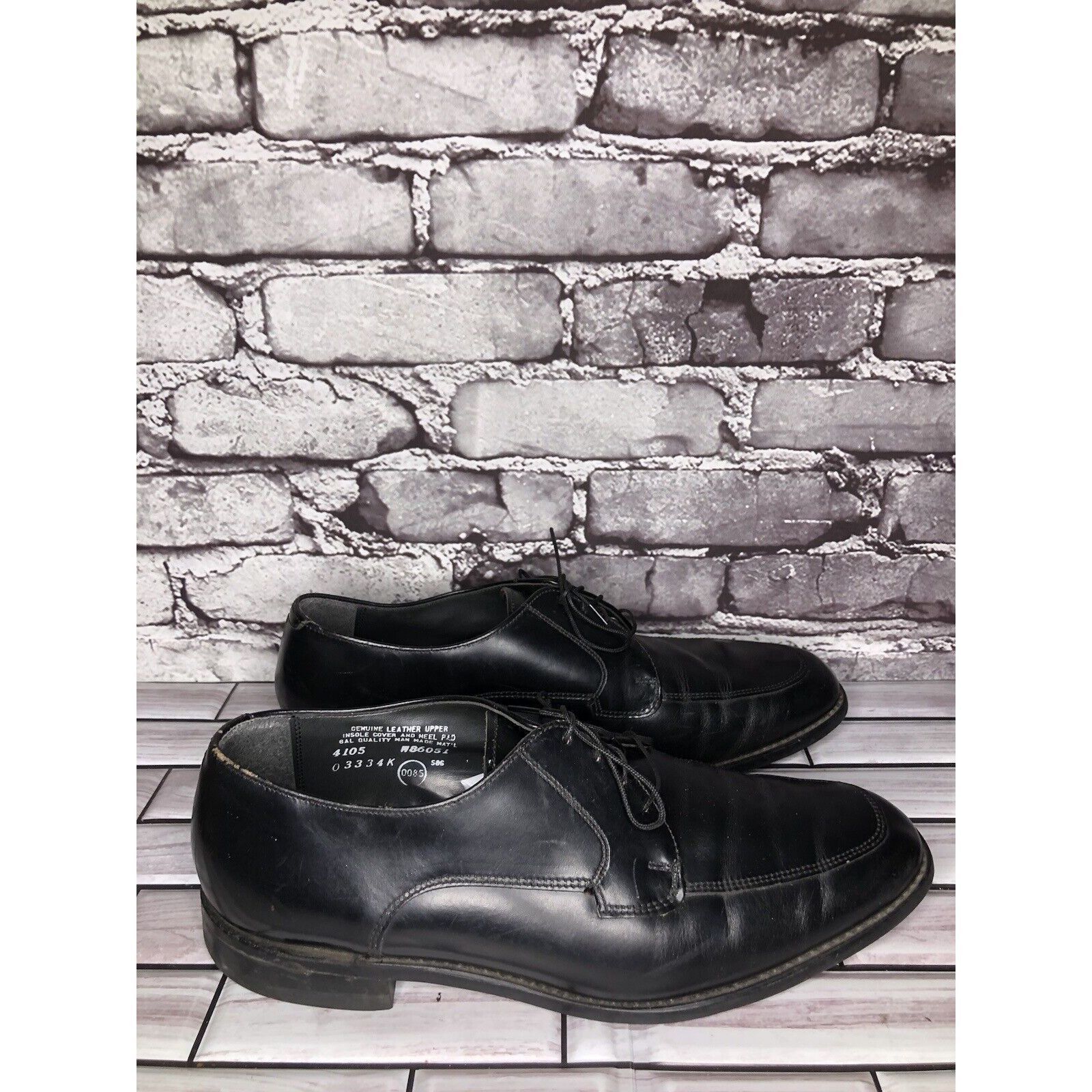 Other Cloud Club Black Leather Mock Apron Lace Up Oxfords Dress Sh Size US 11 / EU 44 - 12 Thumbnail