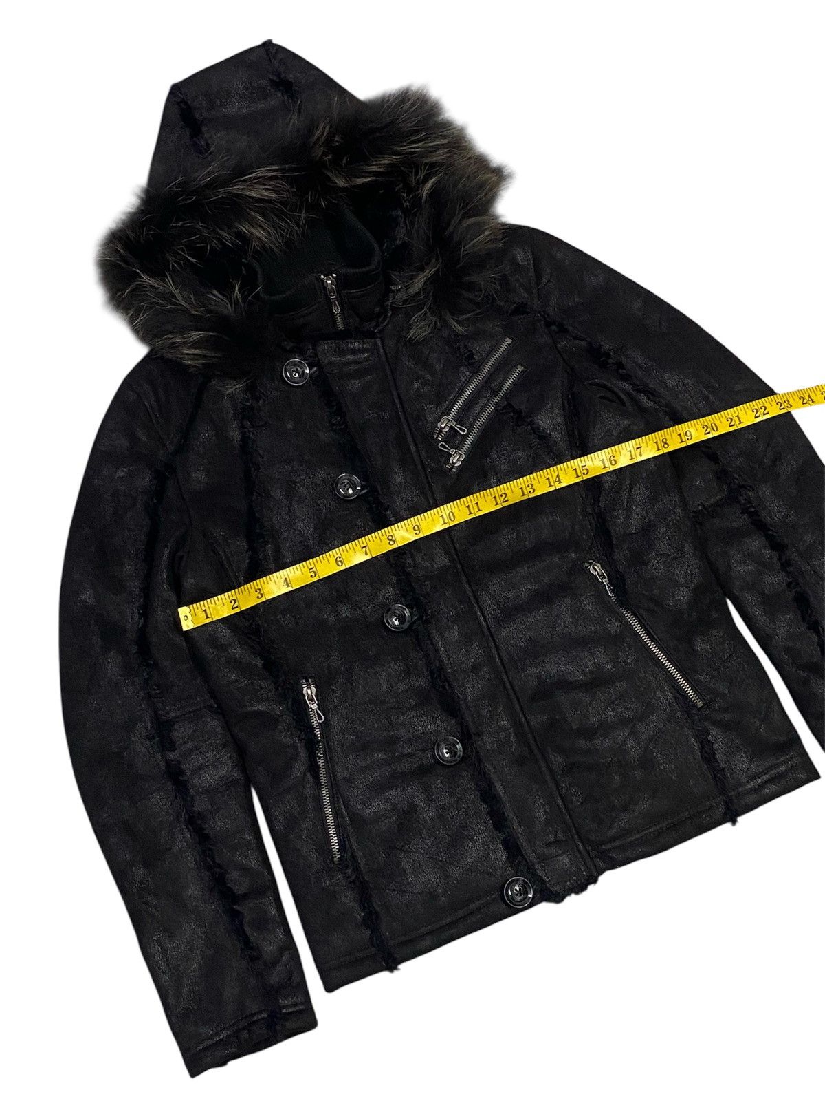 GOSTAR DE FUGA Fuga Waxed Faux Fur Suede Cotton Hoodie Jacket Size M / US 6-8 / IT 42-44 - 18 Thumbnail