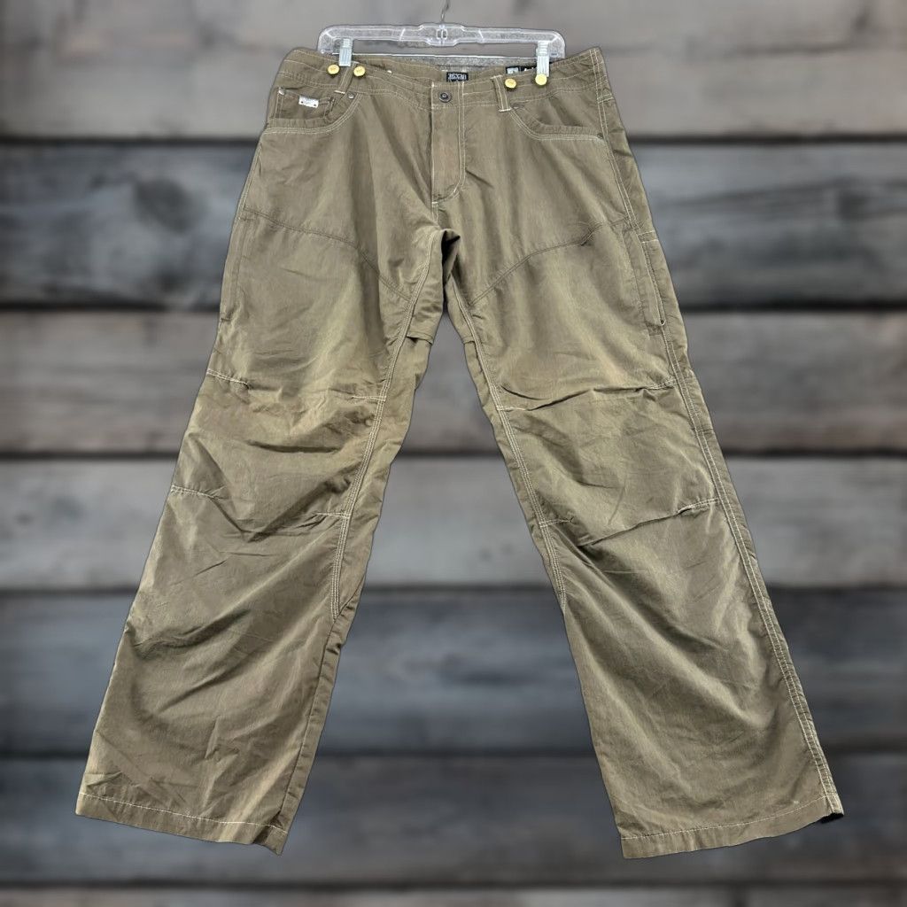 Vintage Kuhl Pants Mens 36x30 Brown Carpenter Hiking Outdoor Stretch Lightweight Pant Straight Leg Regular 5-Pocket Logo Tooling Vintage No Size US 36 / EU 52 - 1 Thumbnail